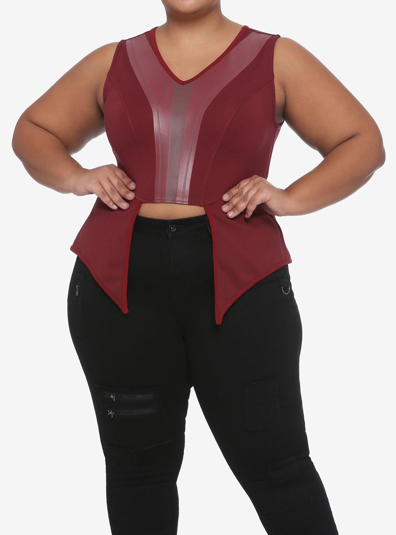 Her Universe Marvel WandaVision Wanda Peplum Top Plus Size, MULTI, alternate - view 2