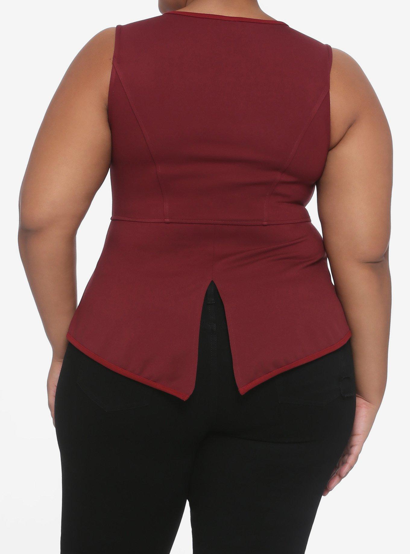Her Universe Marvel WandaVision Wanda Peplum Top Plus Size, MULTI, alternate - view 3