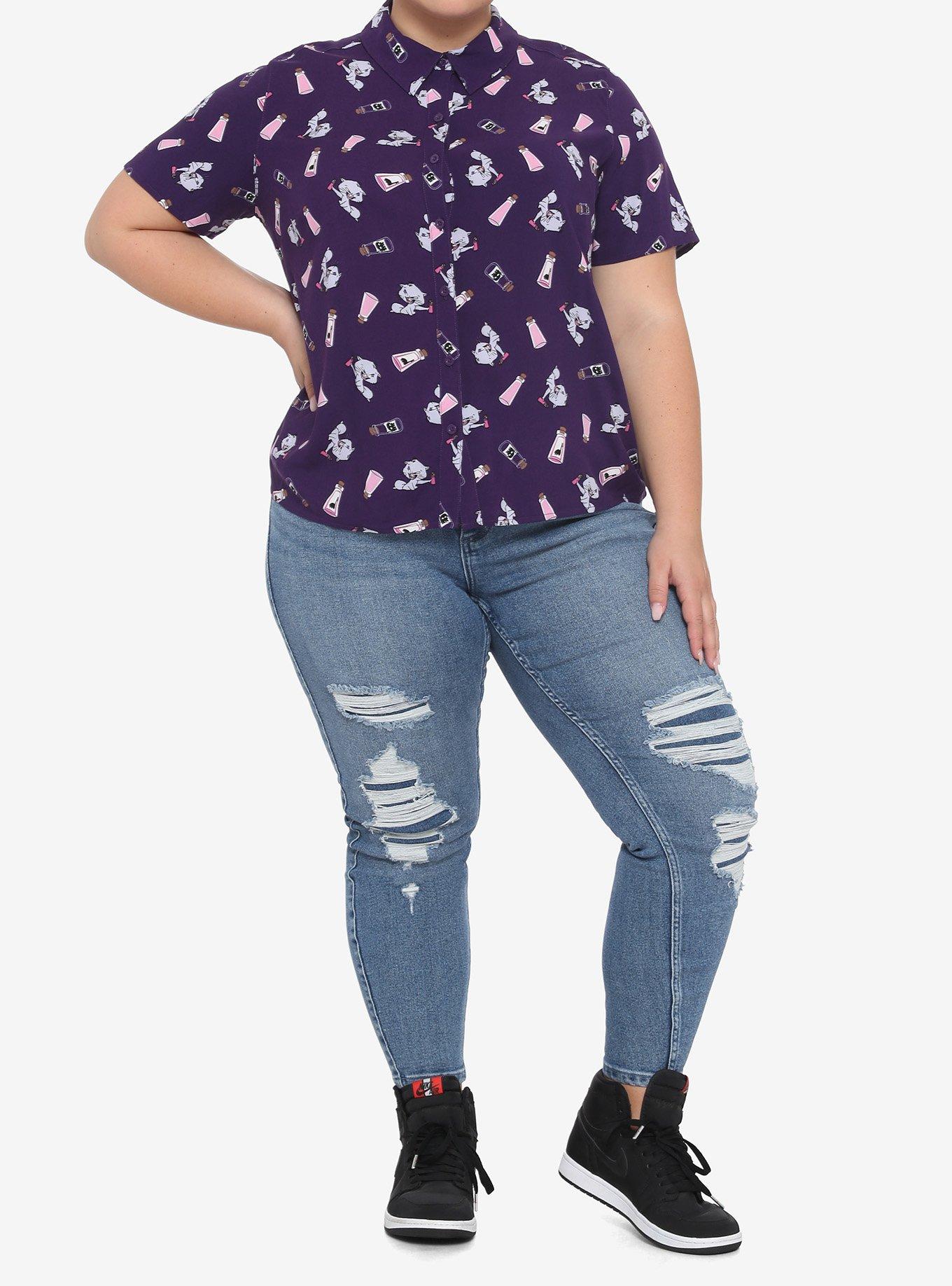 Disney The Emperor's New Groove Yzma & Potions Girls Woven Button-Up Plus Size, MULTI, alternate