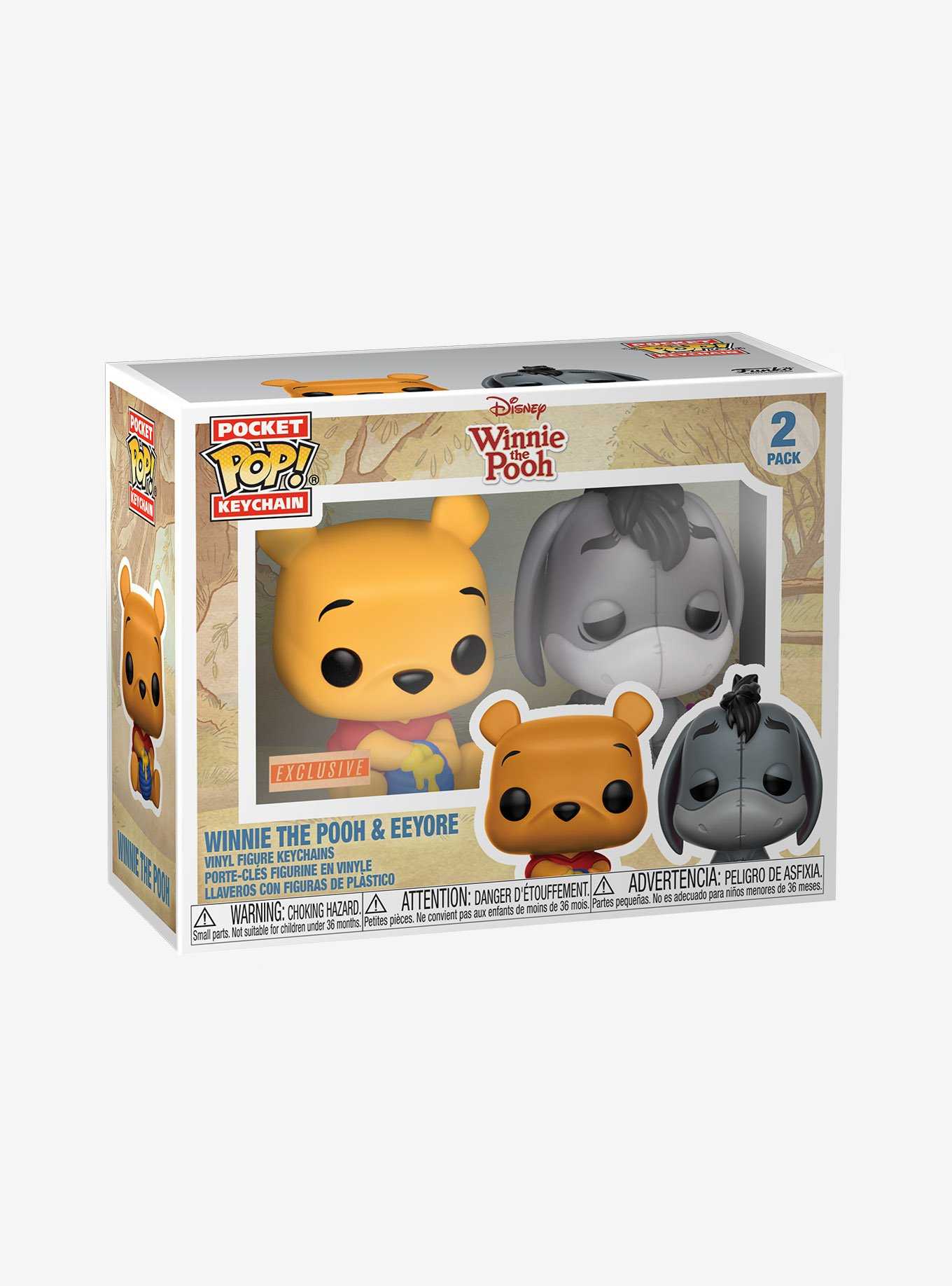 Funko Disney Winnie The Pooh Pocket Pop! Winnie The Pooh & Eeyore Vinyl Key Chain 2 Pack Hot Topic Exclusive, , hi-res