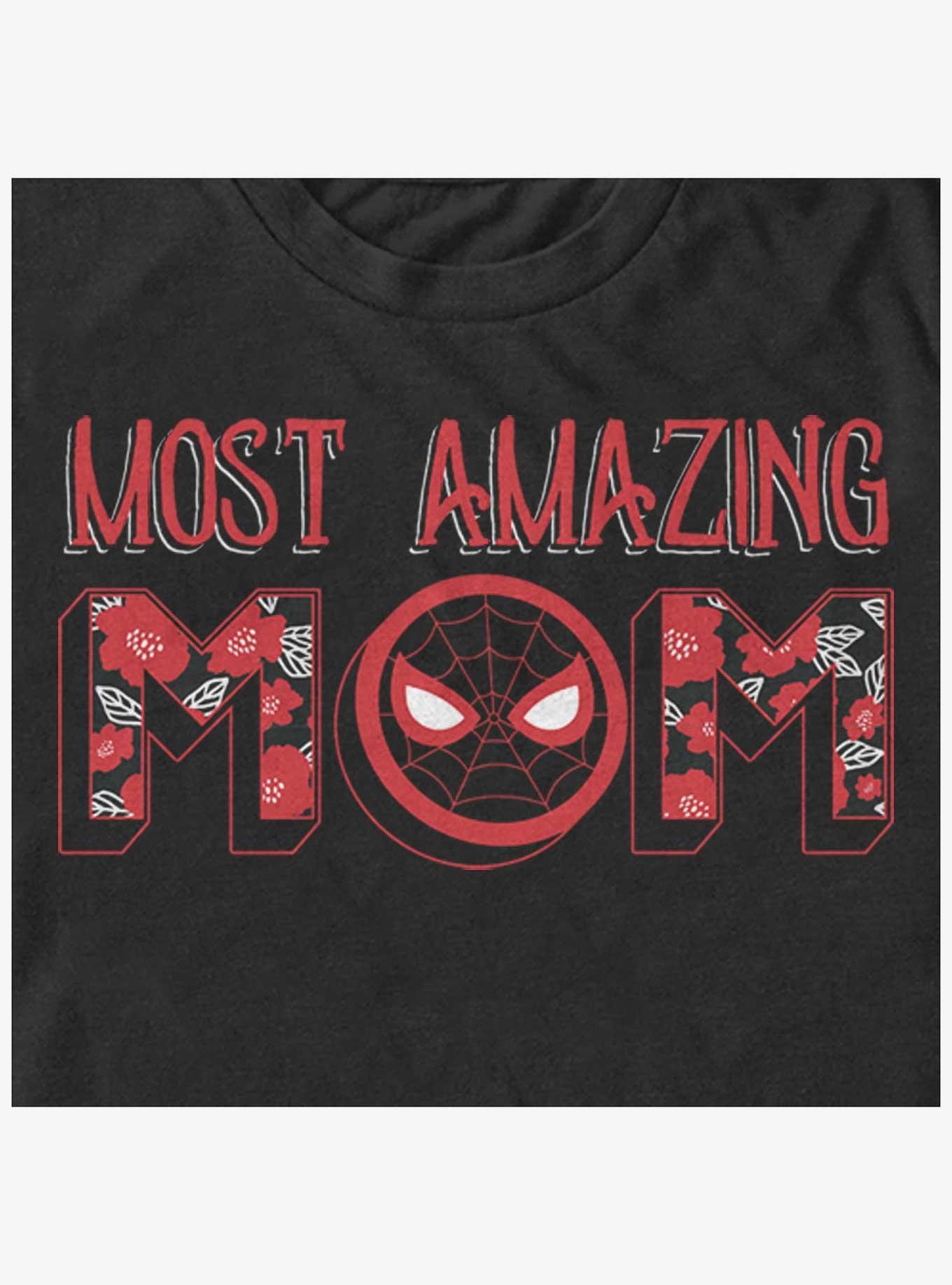 Marvel Spider-Man Most Amazing Mom T-Shirt, BLACK, alternate