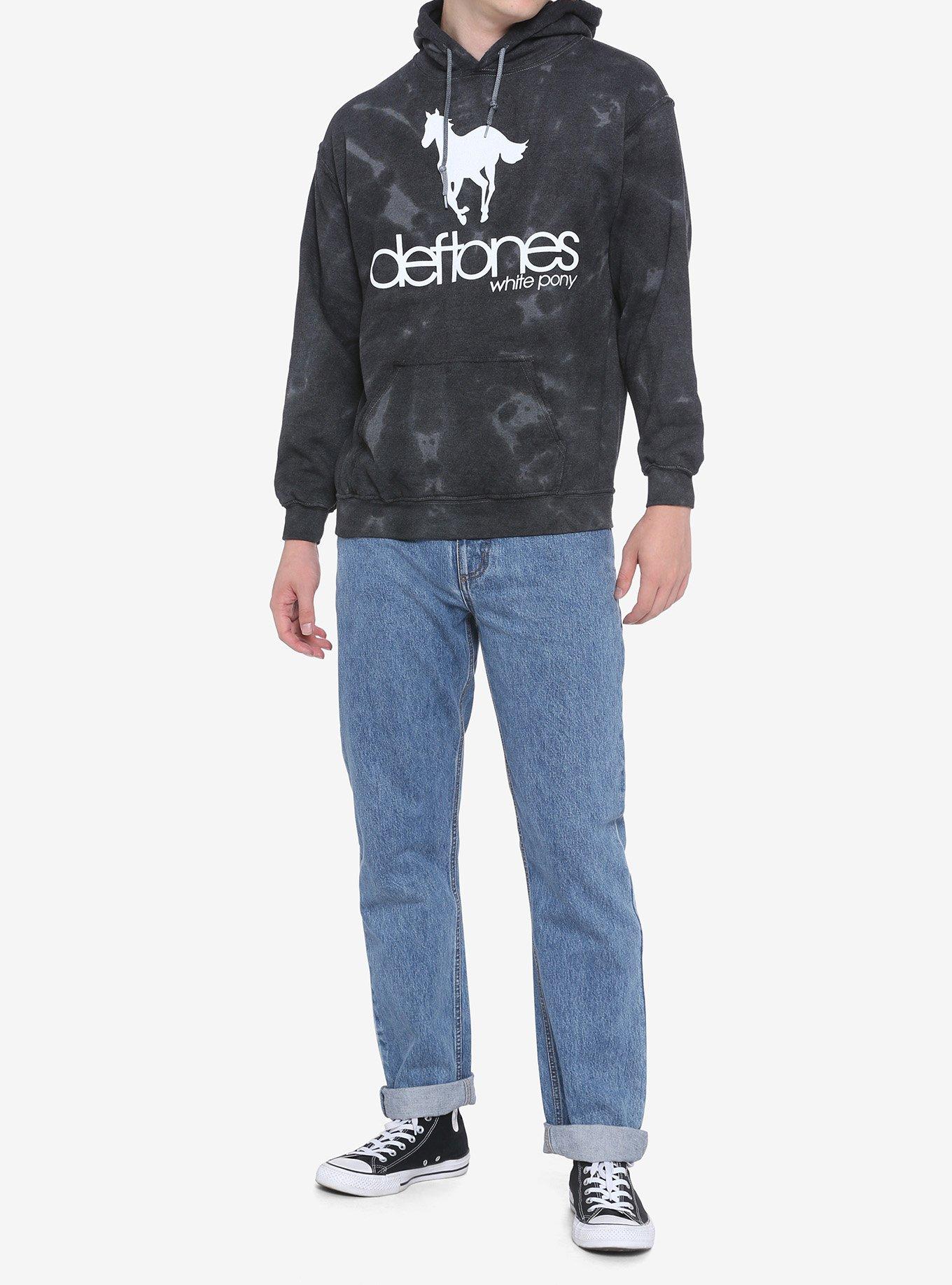 Deftones White Pony Tie-Dye Hoodie, GREY  BLACK, alternate