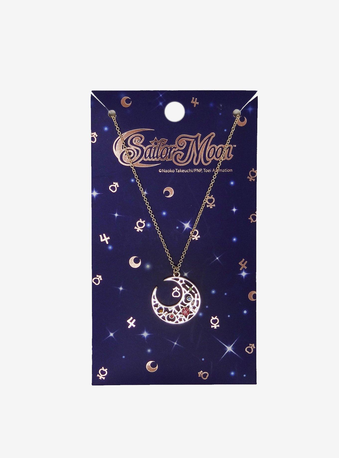 Sailor Moon Crescent Moon Symbols Necklace, , alternate