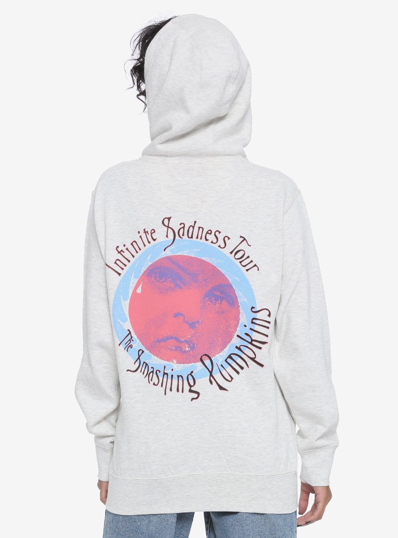 The Smashing Pumpkins Infinite Sadness Tour Girls Hoodie, GREY, alternate