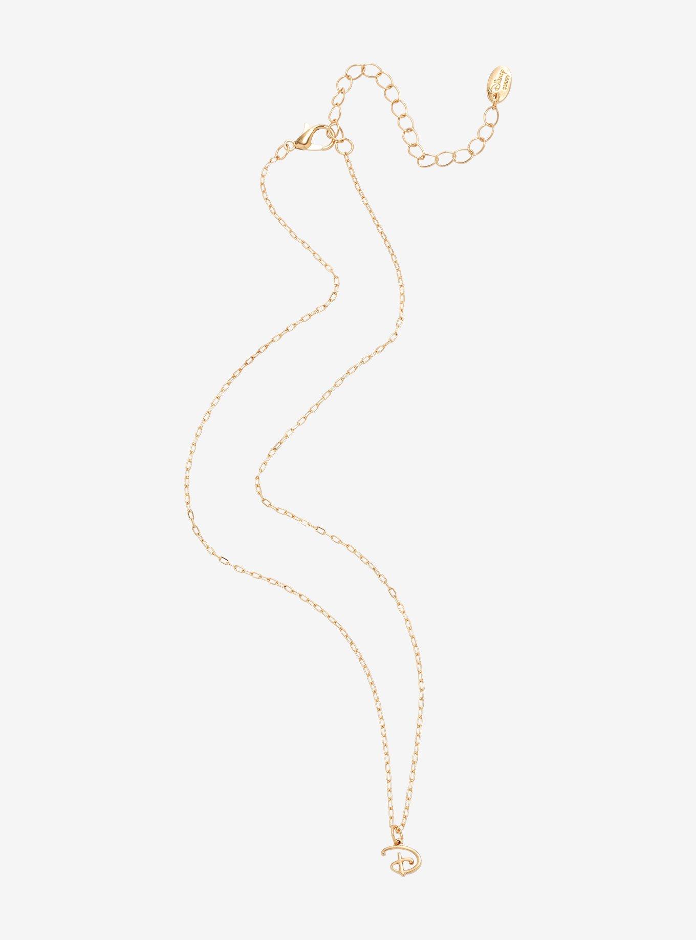 Disney Initial Gold Necklace - BoxLunch Exclusive, , alternate