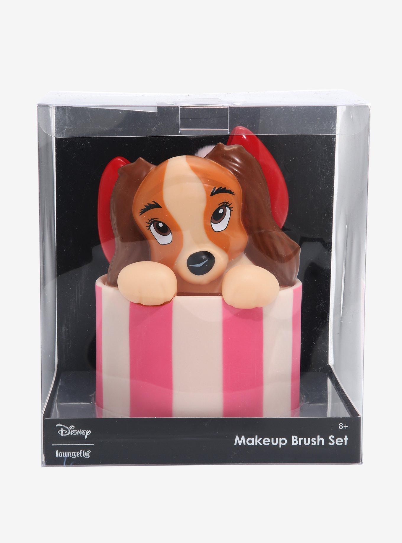 Loungefly Disney Lady and the Tramp Makeup Brush Set - BoxLunch Exclusive, , alternate