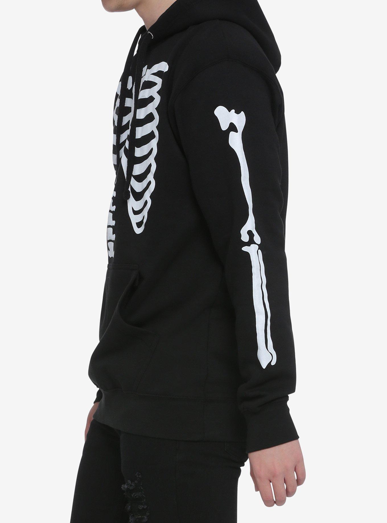 Skeleton Hoodie, BLACK, alternate