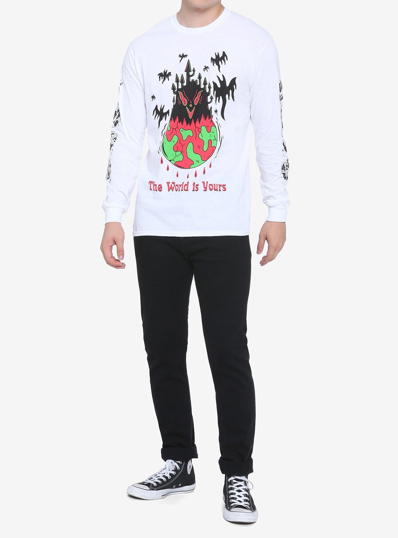 The World Is Yours Long-Sleeve T-Shirt By Wizard Of Barge, MULTI, alternate - view 2