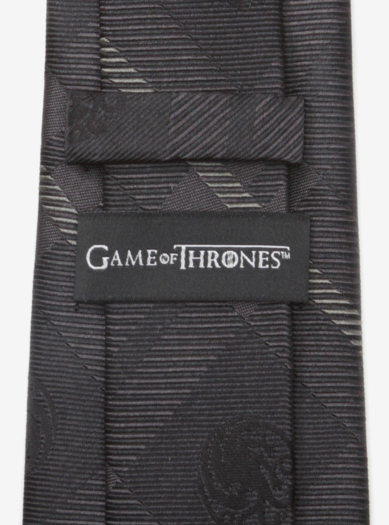Game of Thrones Targaryen Dragon Black Plaid Silk Tie, , alternate
