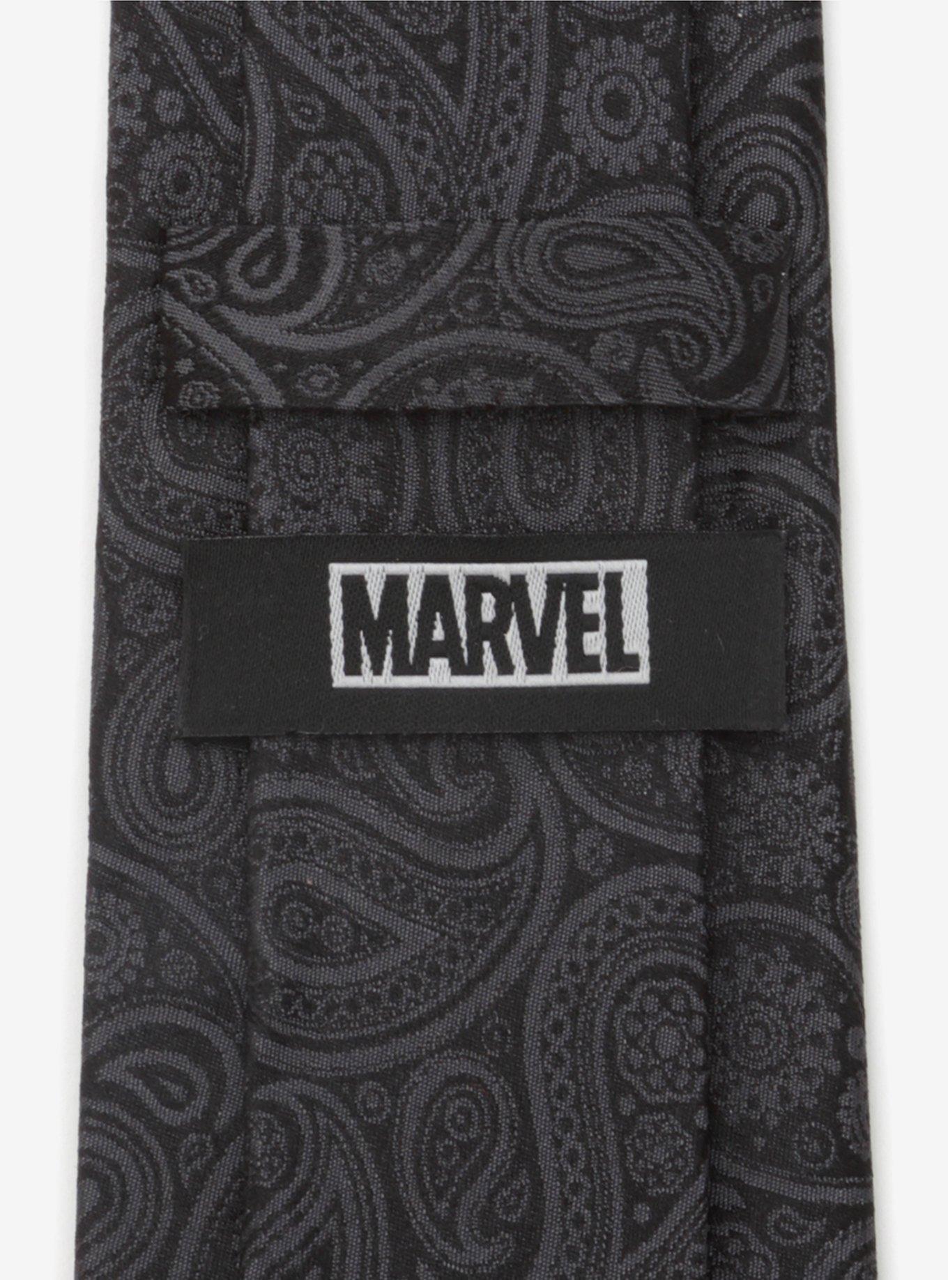 Marvel Deadpool Hidden Paisley Black Silk Tie, , alternate