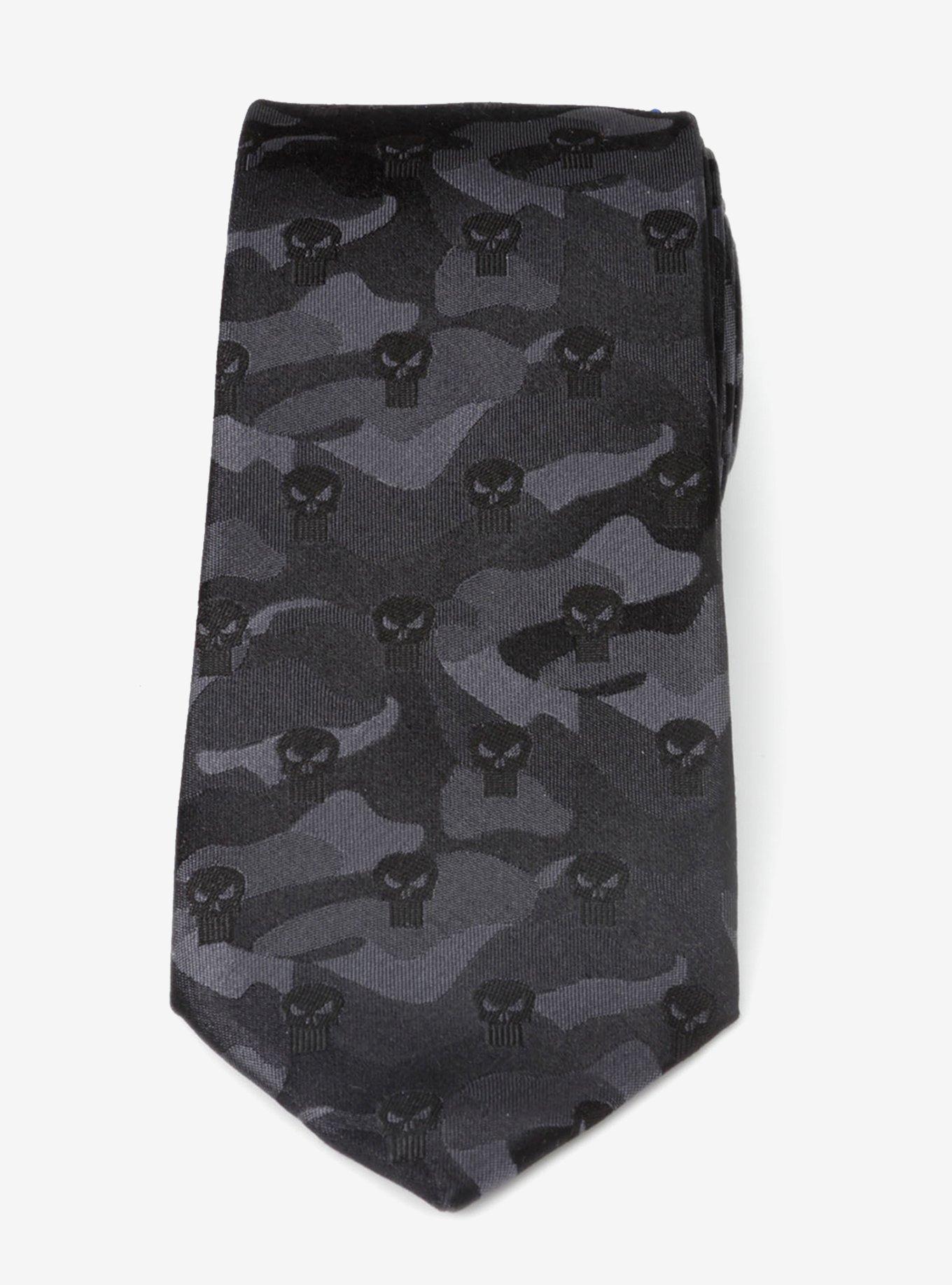 Marvel The Punisher Camo Black Silk Tie, , alternate