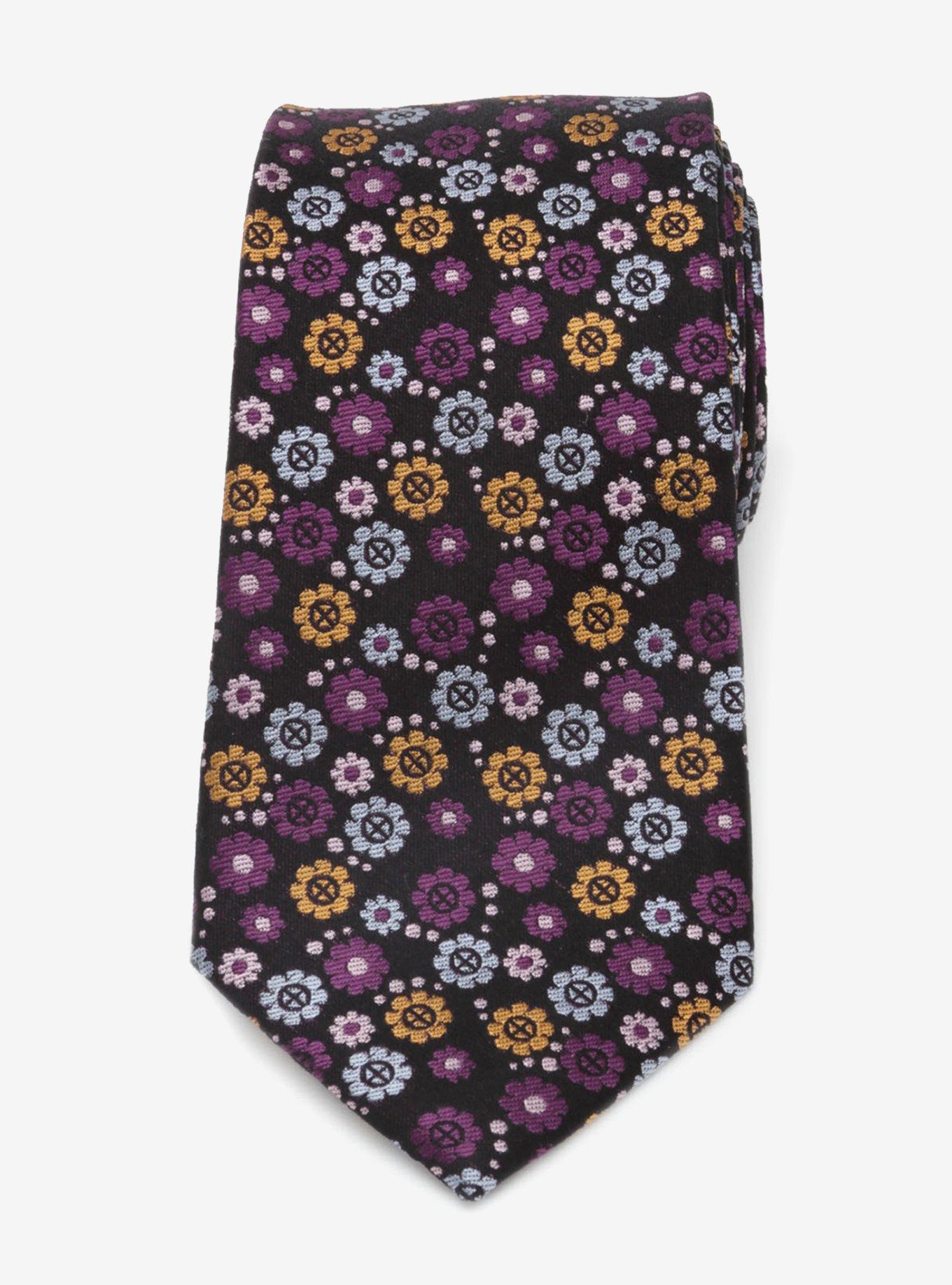 Marvel X-Men Floral Charcoal Tie, , hi-res