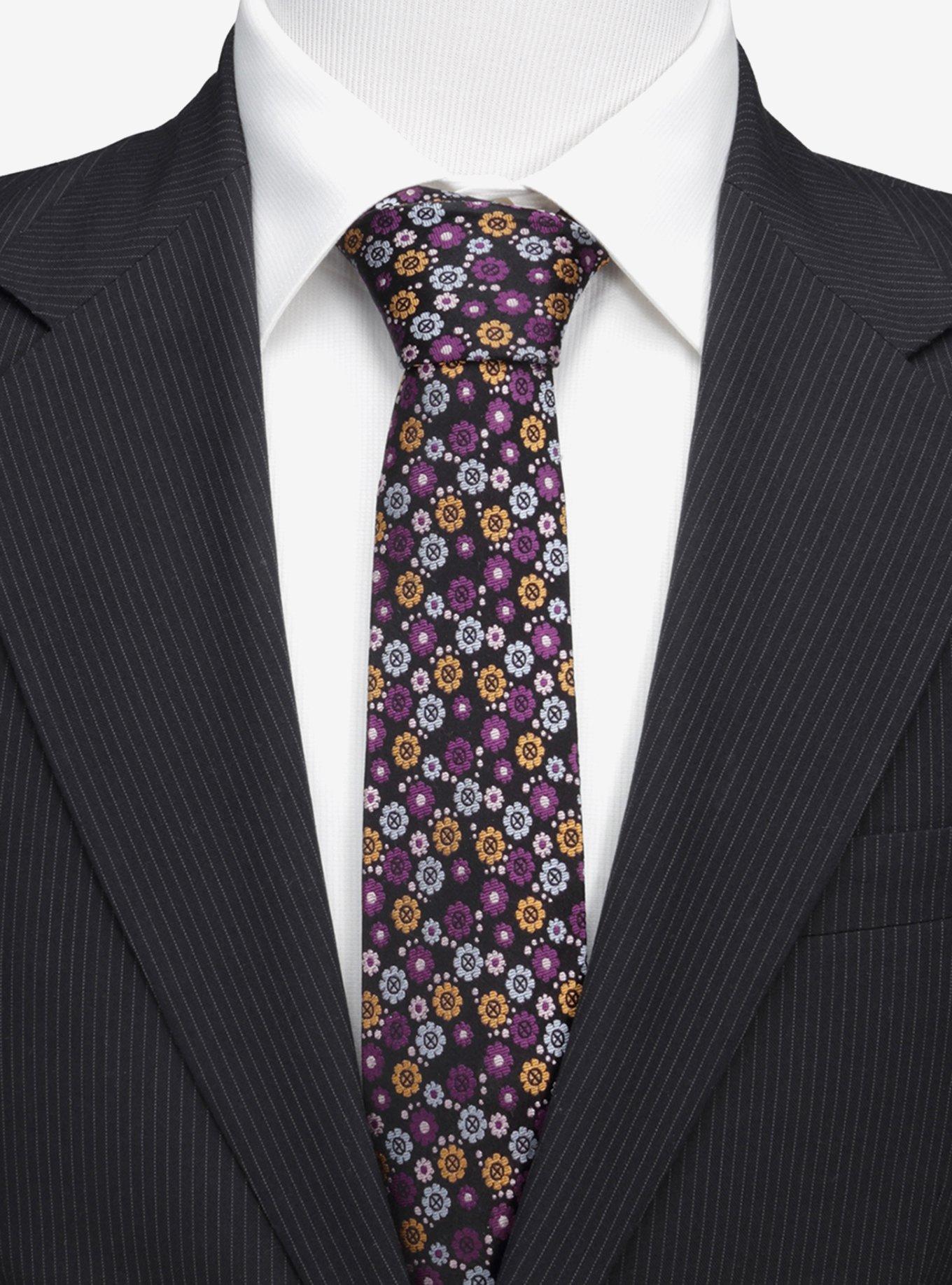 Marvel X-Men Floral Charcoal Tie, , alternate