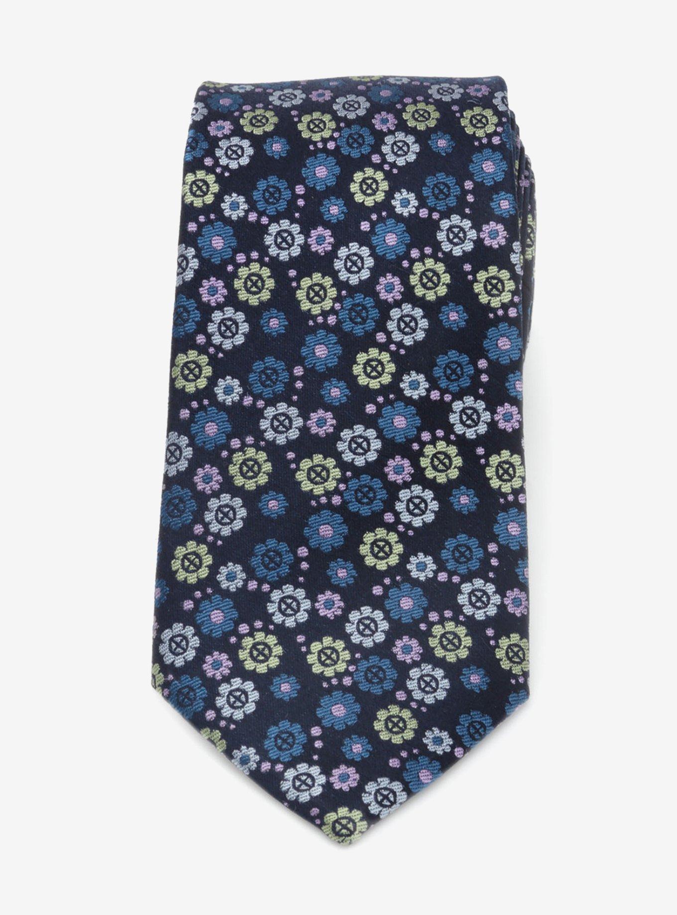 Marvel X-Men Floral Navy Tie, , hi-res