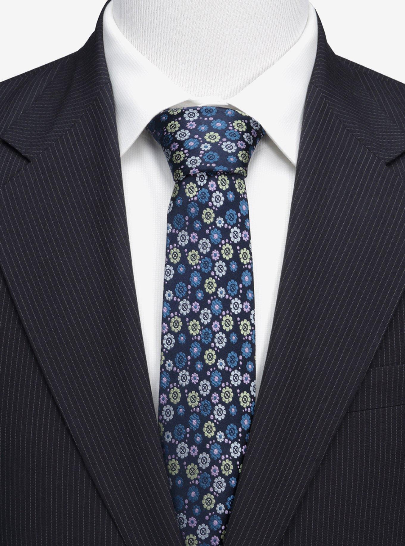 Marvel X-Men Floral Navy Tie, , alternate