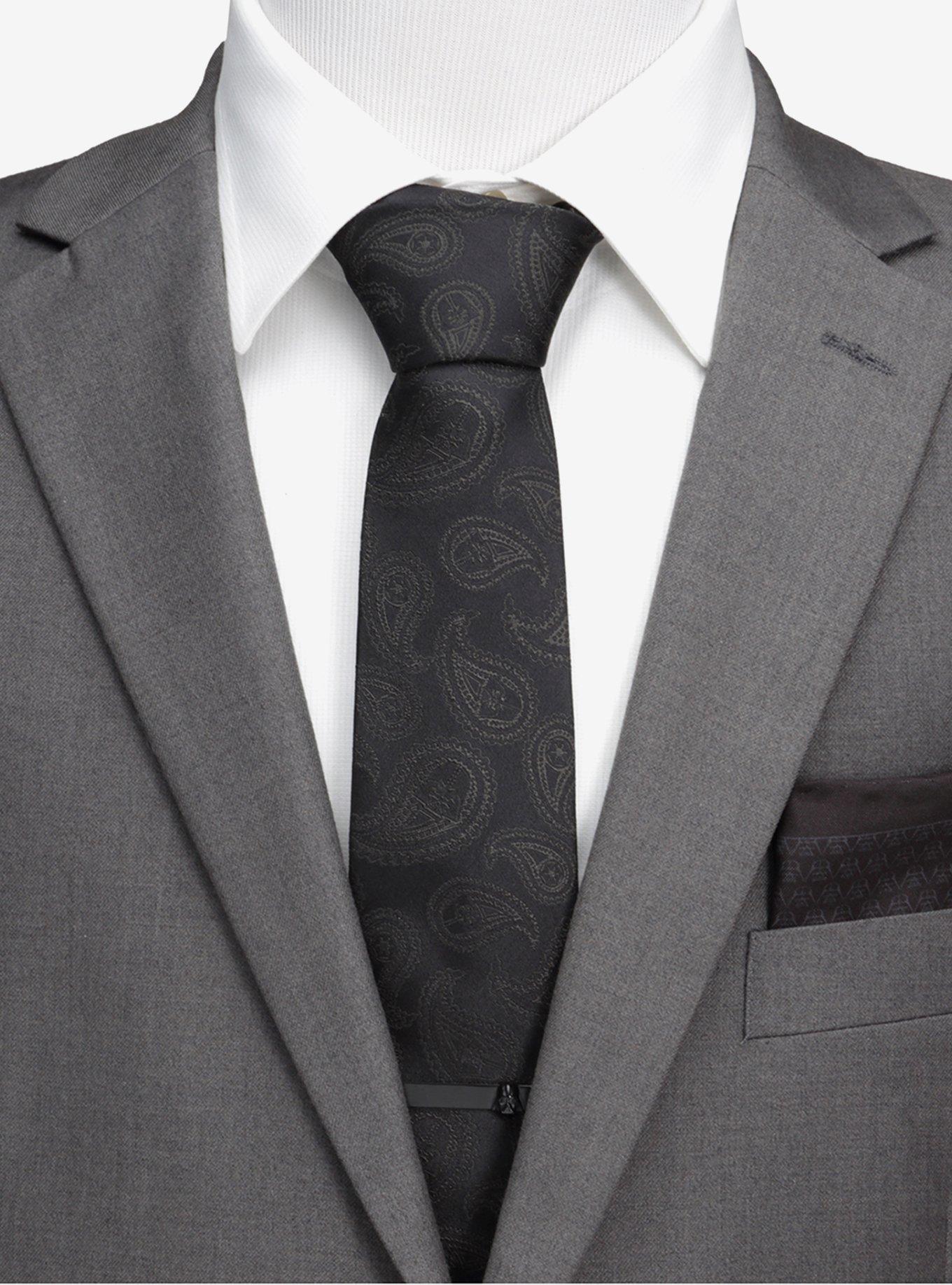 Star Wars Darth Vader Paisley Black Silk Tie, , alternate