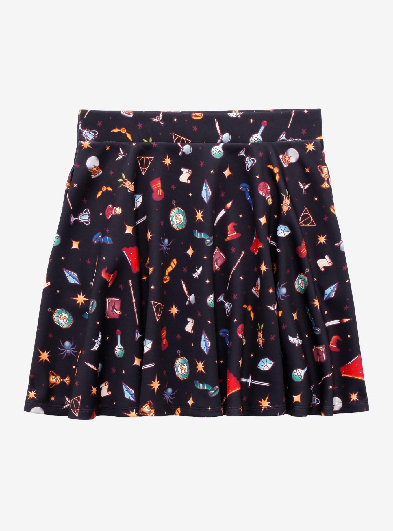 Harry Potter Icons Skater Skirt, MULTI, alternate