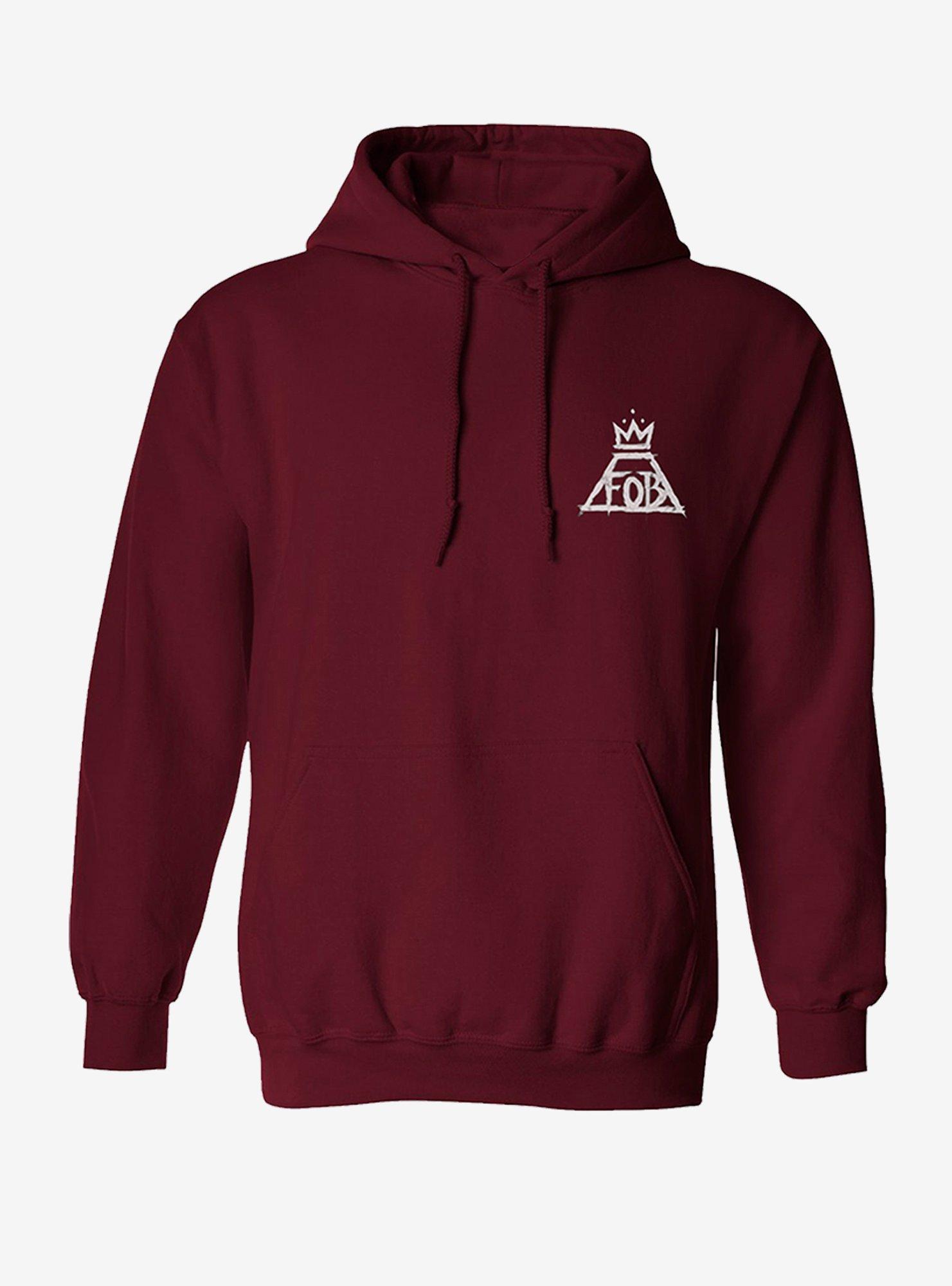 Fall Out Boy Logo Chicago Girls Hoodie, BURGUNDY, alternate