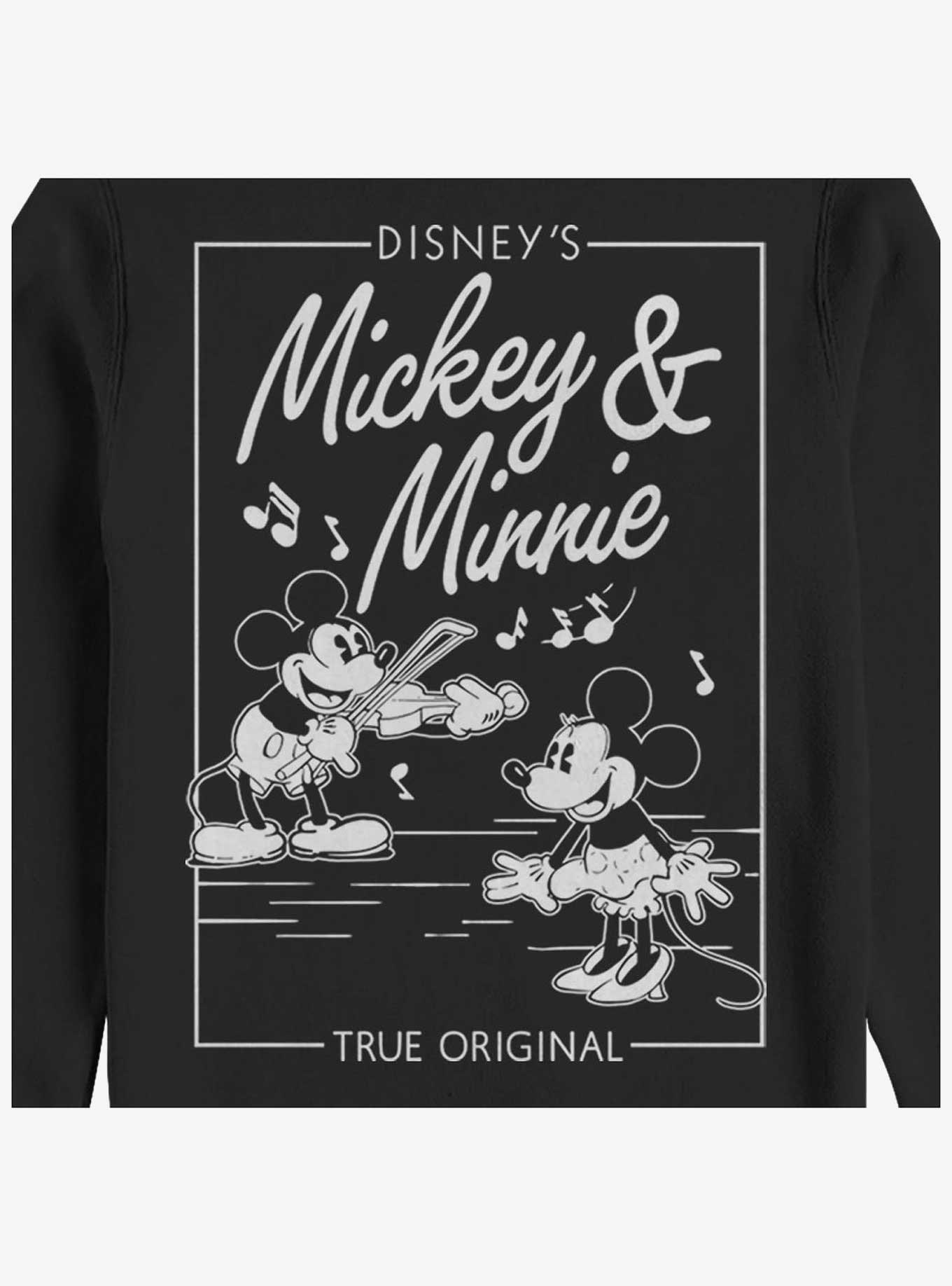 Disney Mickey Mouse Minnie Music Cover Womens T-Shirt, BLACK, alternate