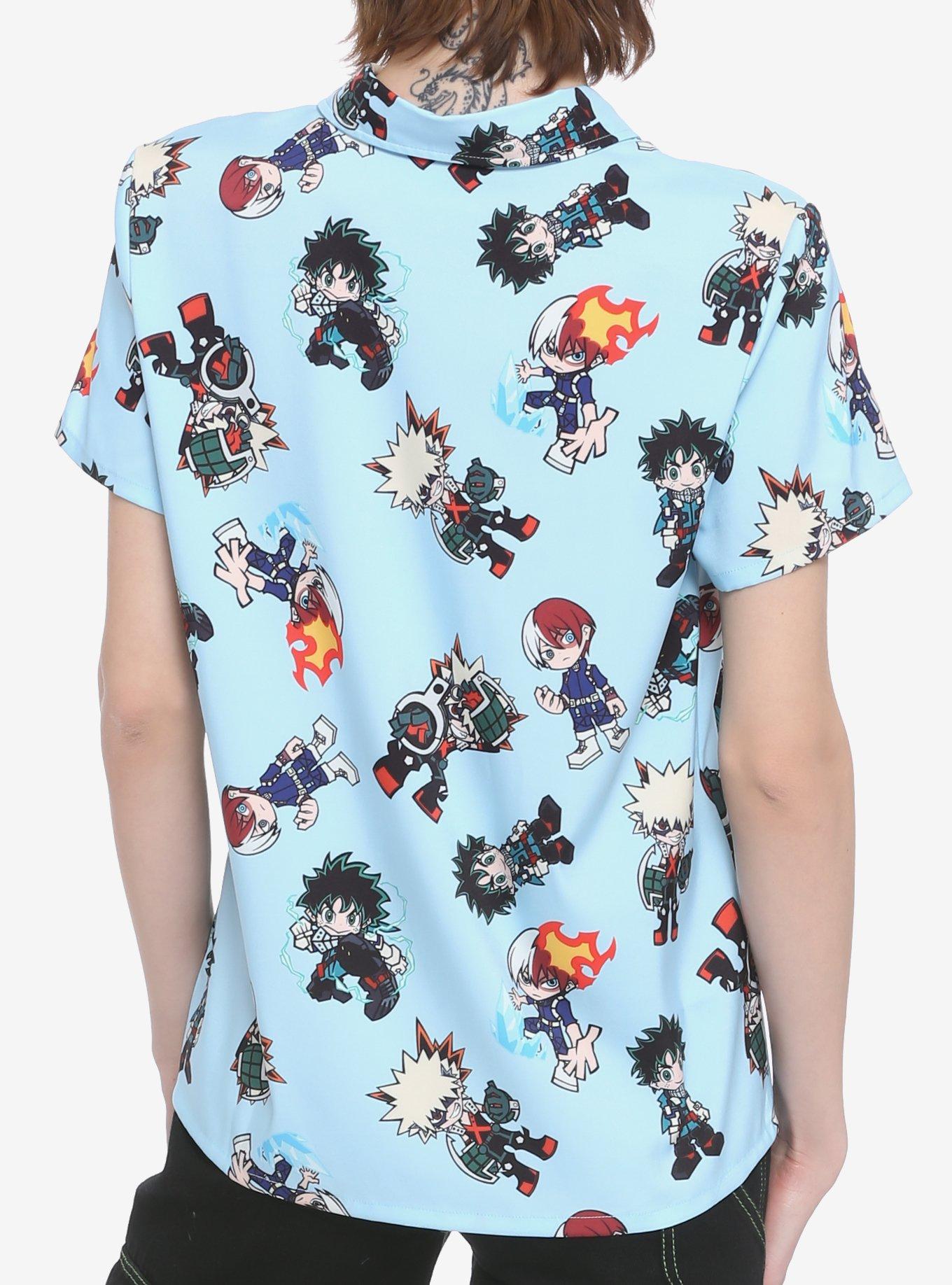 My Hero Academia Chibi Heroes Girls Woven Button-Up, MULTI, alternate