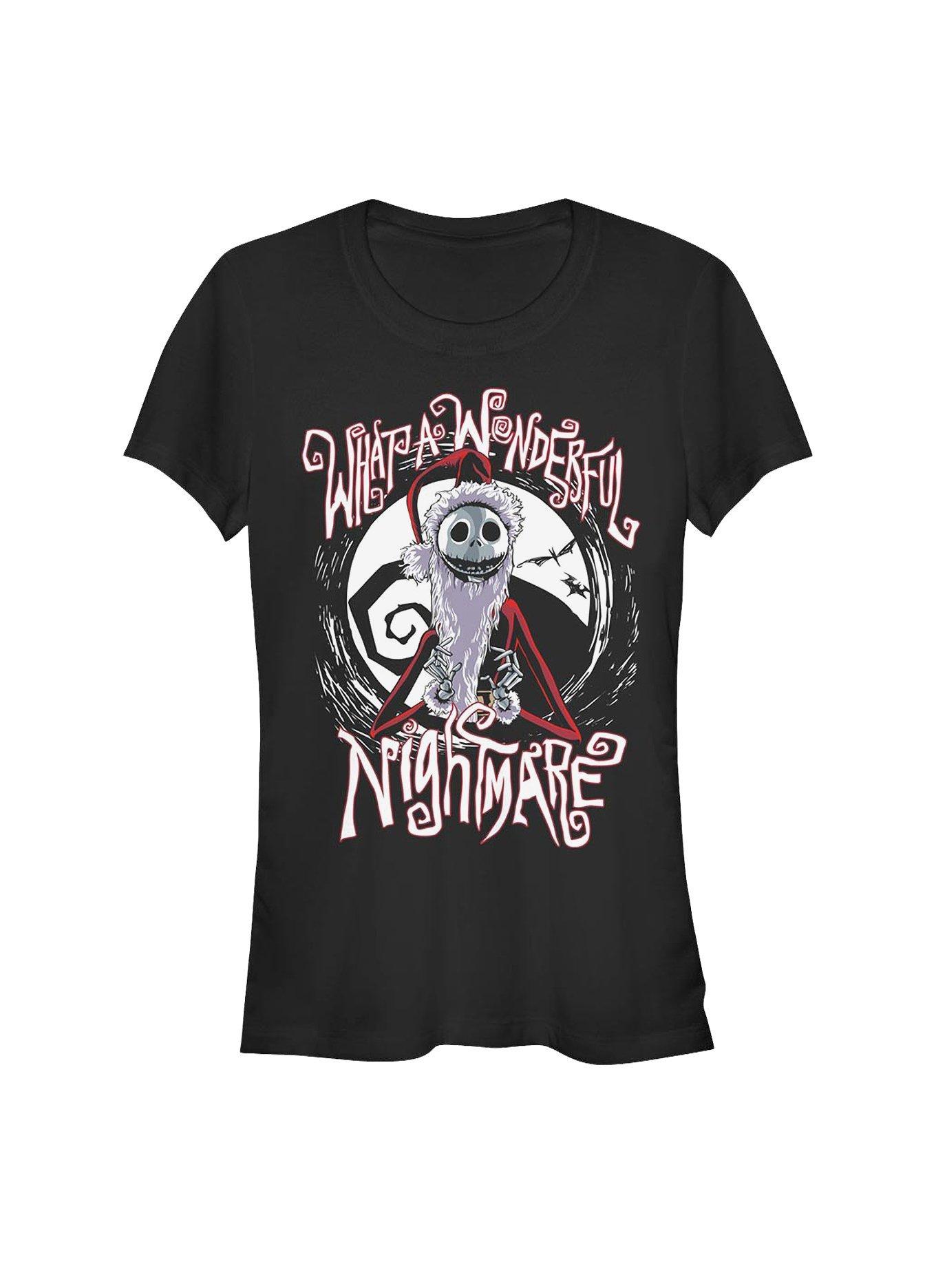 Disney The Nightmare Before Christmas What A Wonderful Nightmare Santa Jack Girls T-Shirt