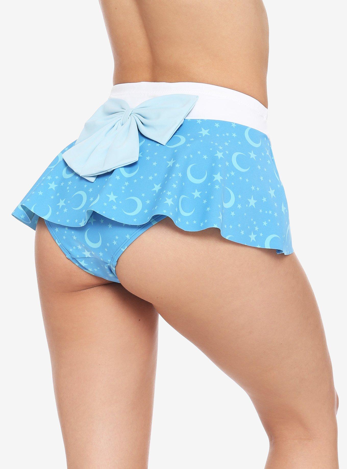 Sailor Moon Sailor Mercury Cosplay Skirted Swim Bottoms, MULTI, alternate