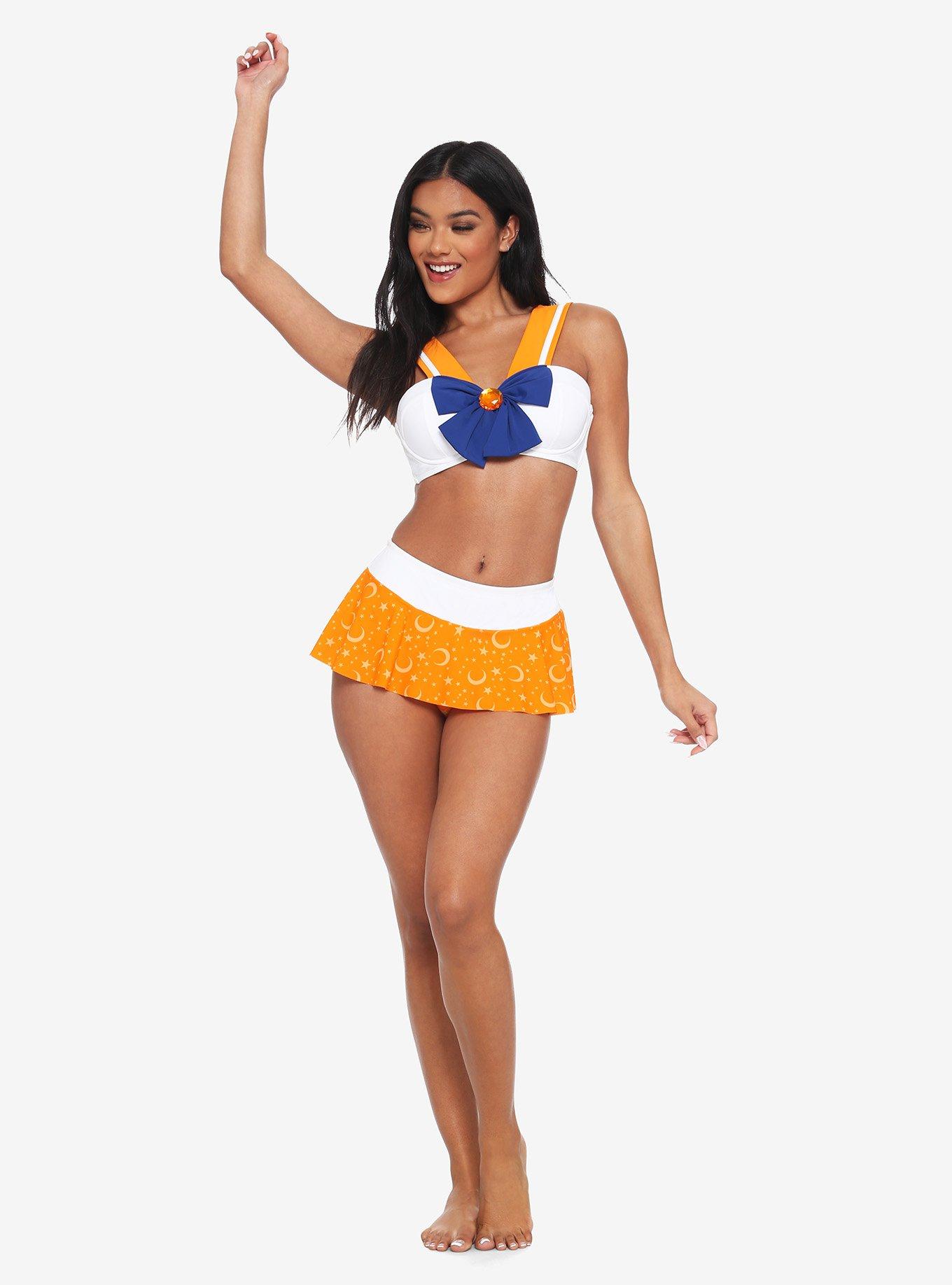 Sailor Moon Sailor Venus Skirted Swim Bottoms, MULTI, alternate