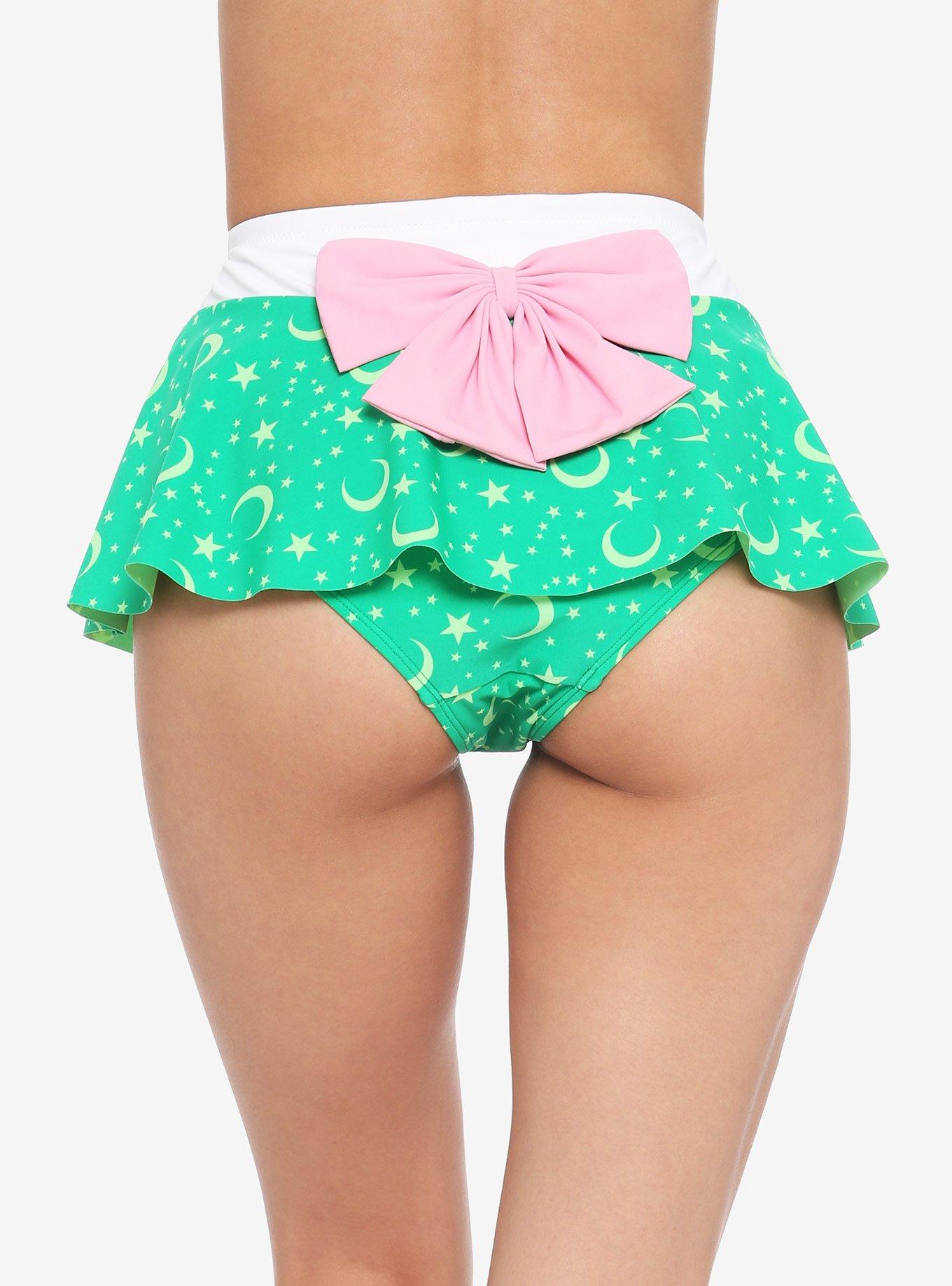 Sailor Moon Sailor Jupiter Cosplay Skirted Swim Bottoms, MULTI, alternate