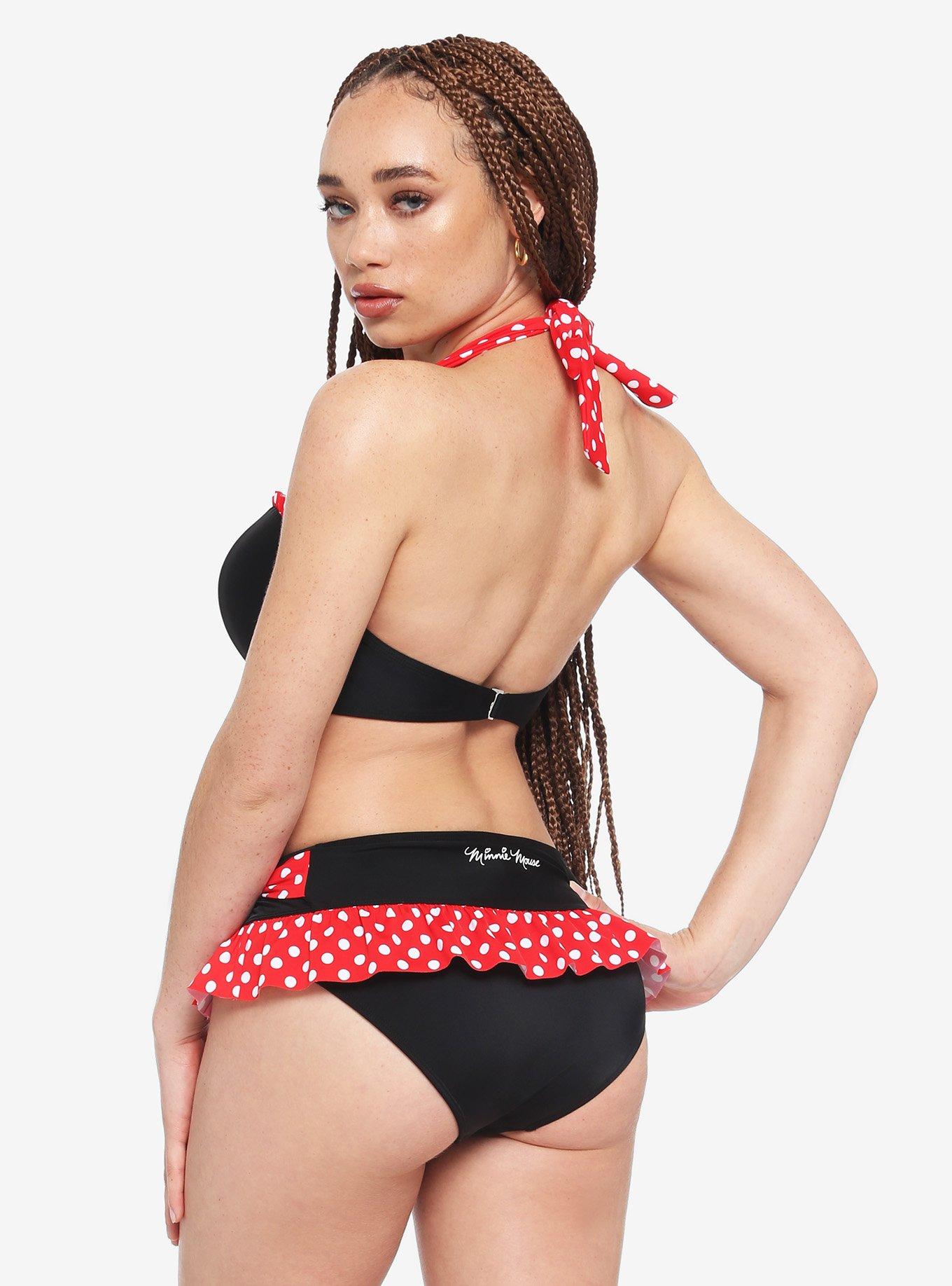 Disney Minnie Mouse Ruffle Halter Swim Top, MULTI, alternate