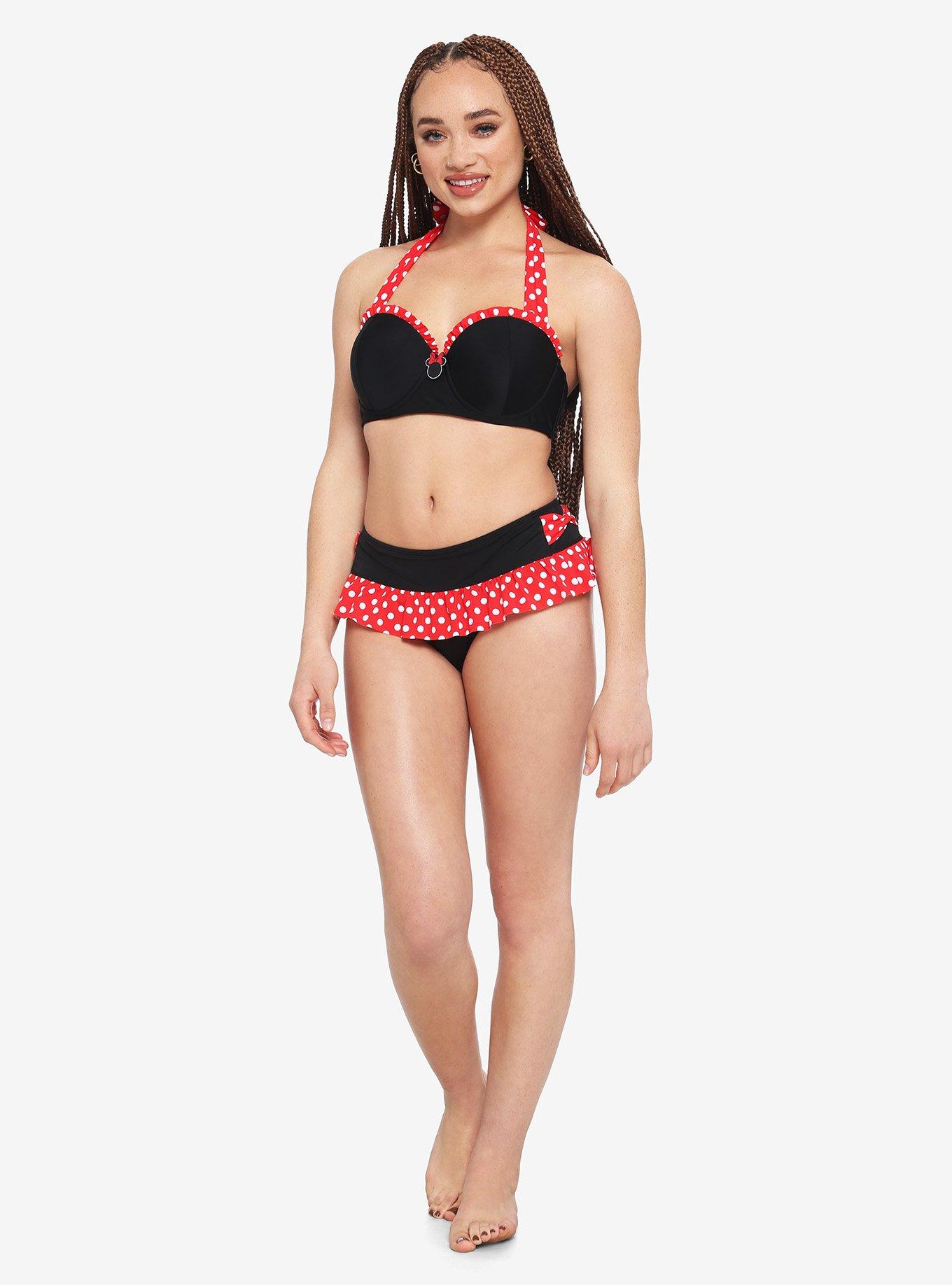 Disney Minnie Mouse Ruffle Halter Swim Top, MULTI, alternate