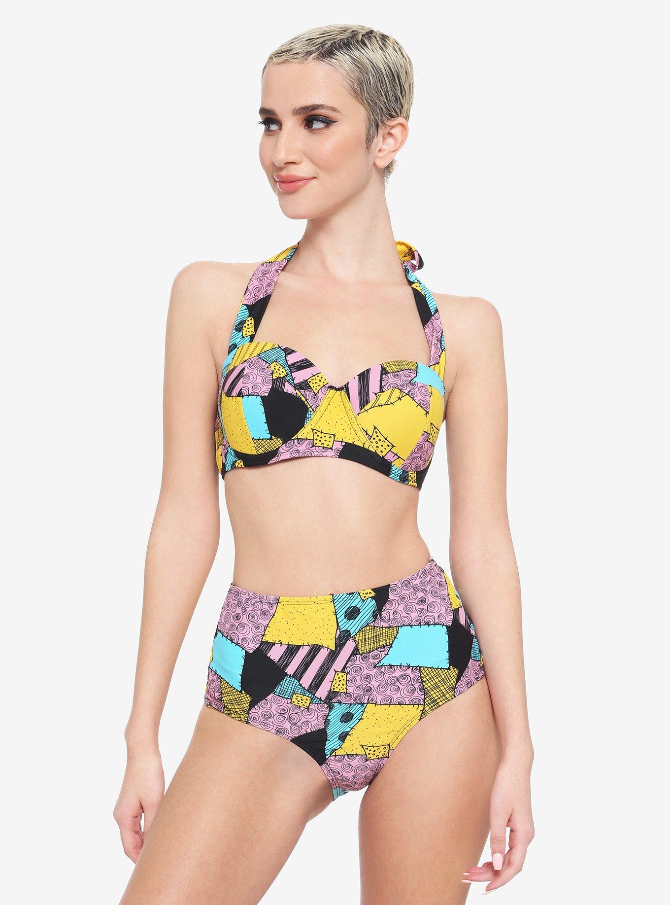 The Nightmare Before Christmas Sally Halter Swim Top, MULTI, alternate