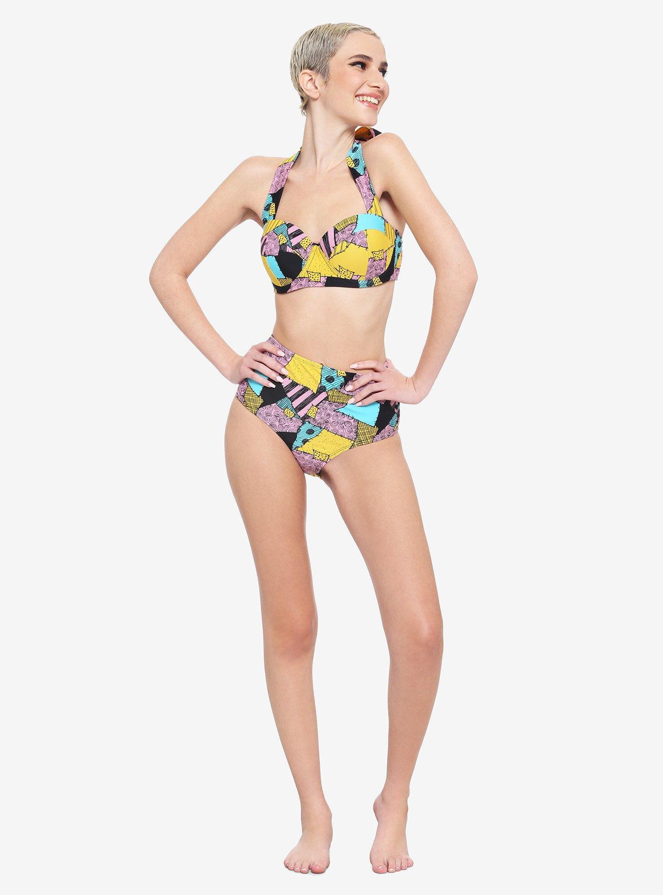 The Nightmare Before Christmas Sally Halter Swim Top, MULTI, alternate