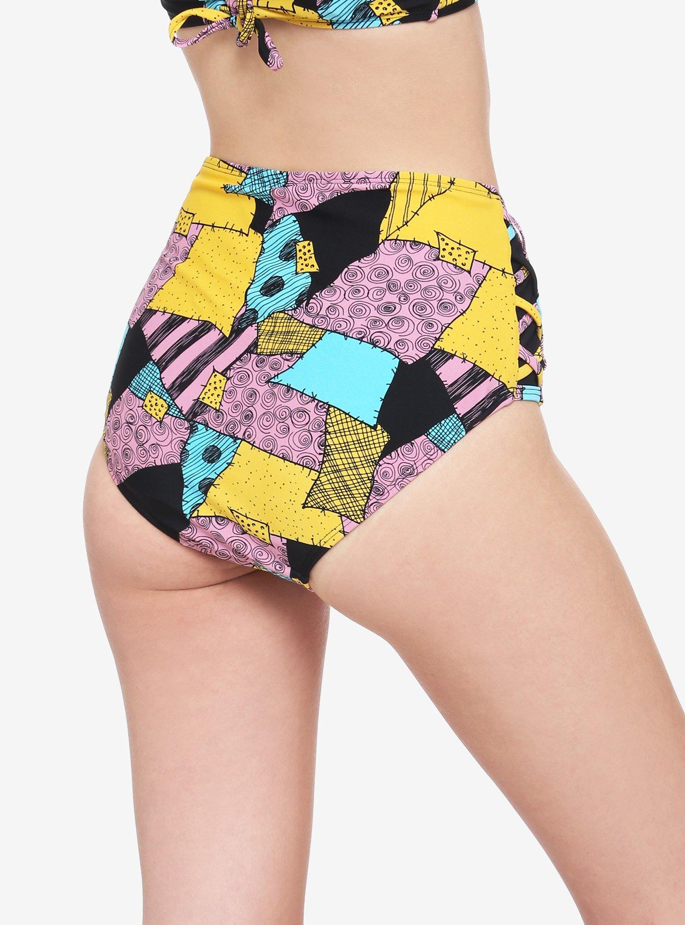 The Nightmare Before Christmas Sally High-Waisted Swim Bottoms, MULTI, alternate