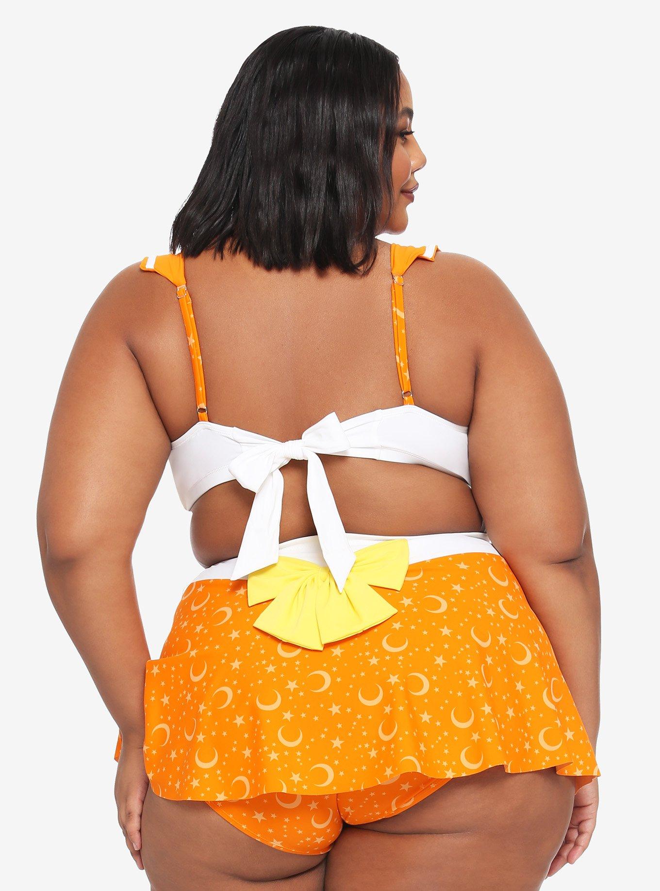 Sailor Moon Sailor Venus Cosplay Swim Top Plus Size, MULTI, alternate