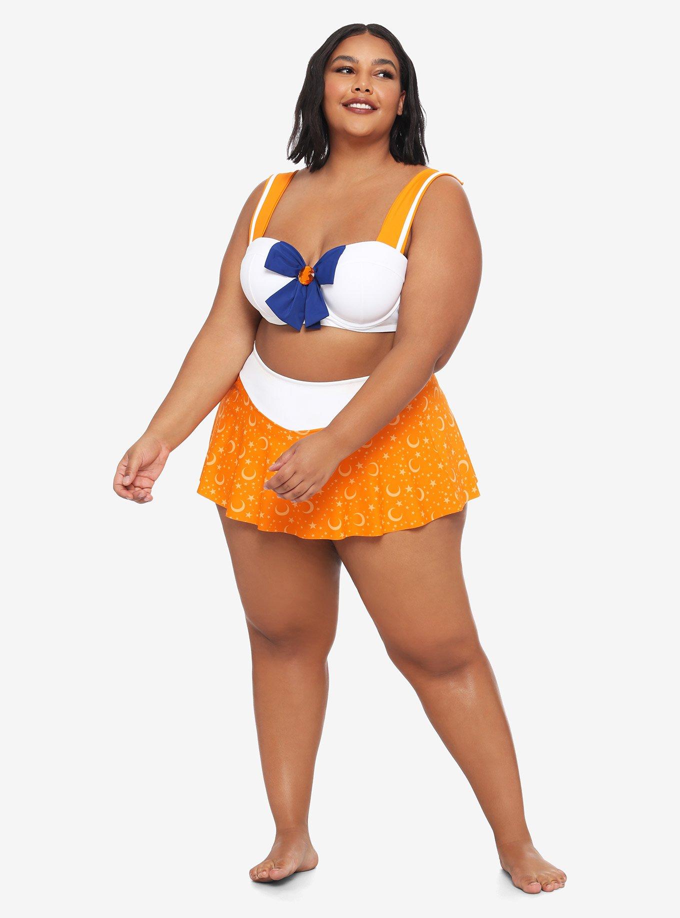 Sailor Moon Sailor Venus Cosplay Swim Top Plus Size, MULTI, alternate