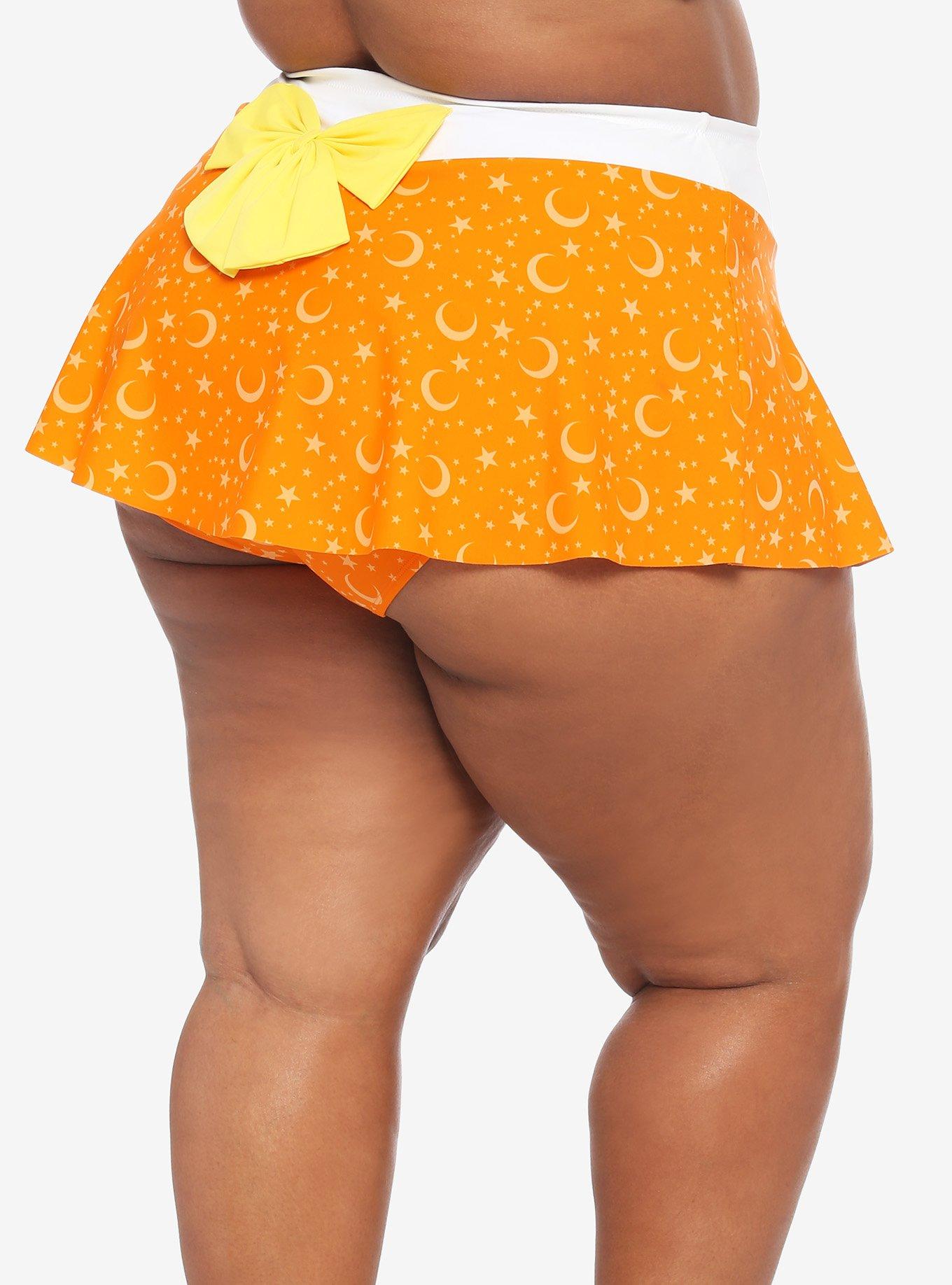 Sailor Moon Sailor Venus Cosplay Skirted Swim Bottoms Plus Size, MULTI, alternate