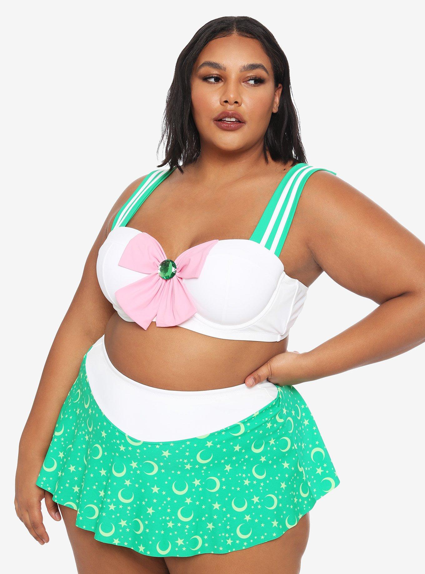 Sailor Moon Sailor Jupiter Cosplay Swim Top Plus Size, MULTI, alternate