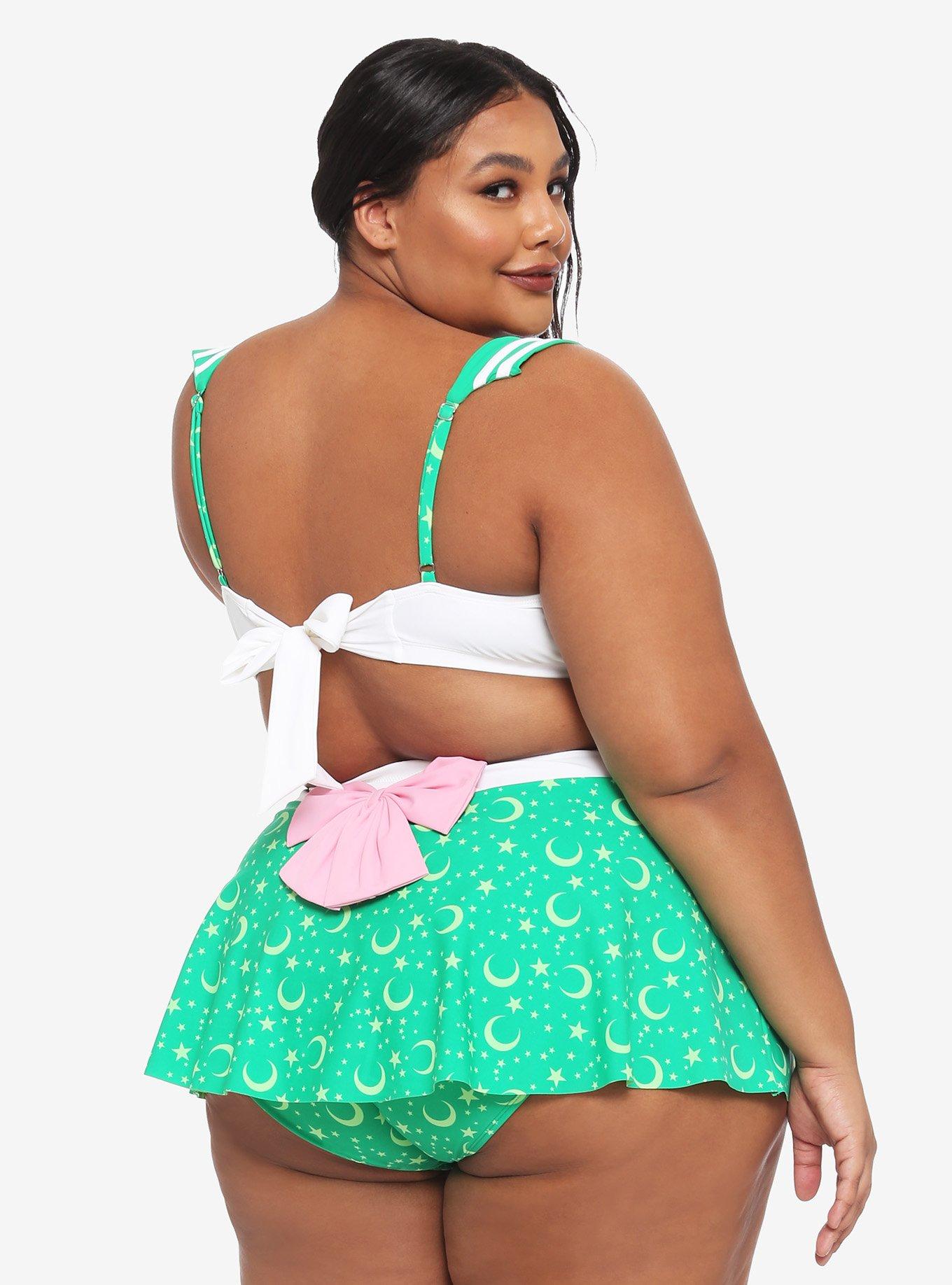 Sailor Moon Sailor Jupiter Cosplay Swim Top Plus Size, MULTI, alternate