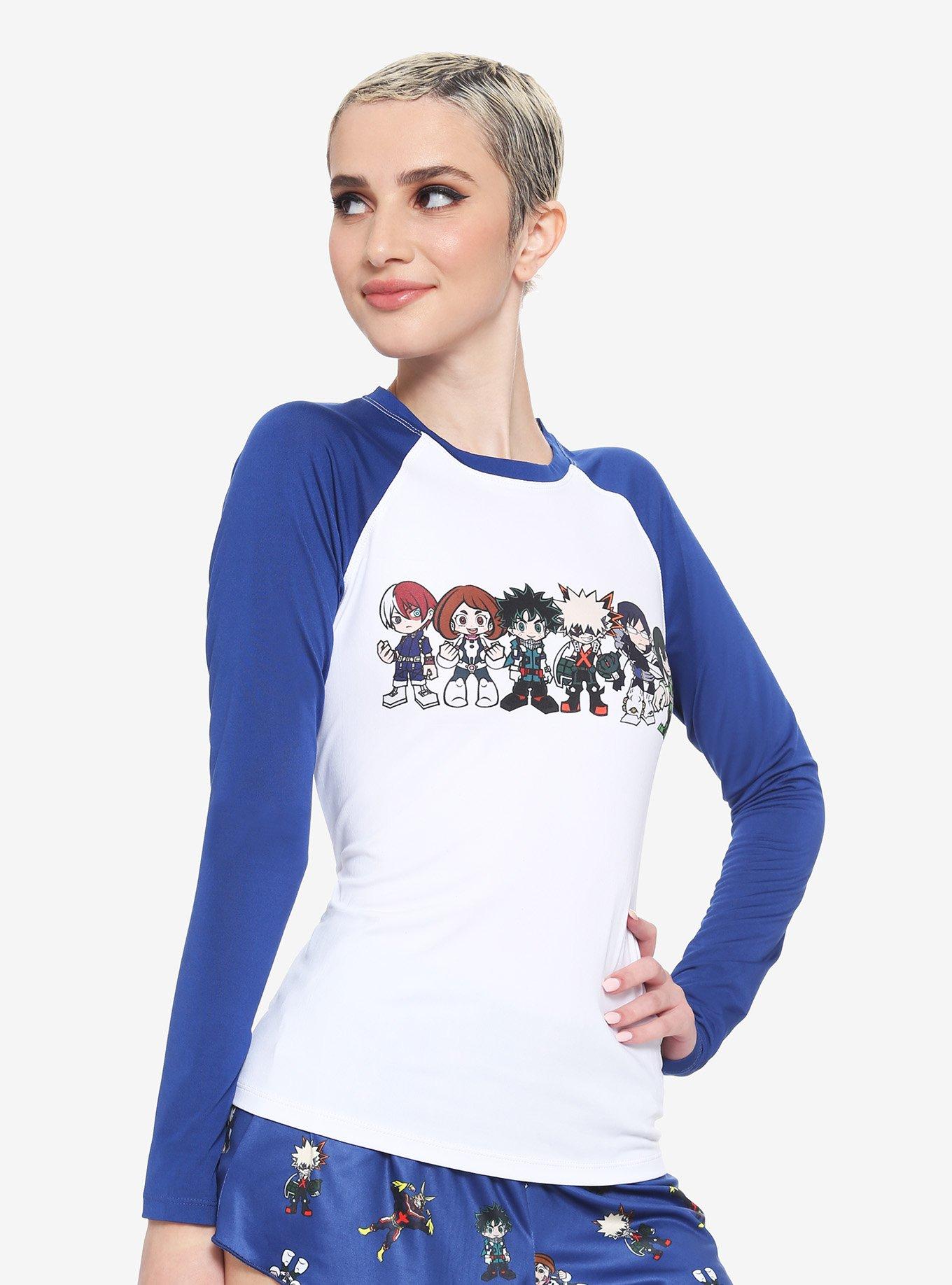 My Hero Academia Chibi Character Girls Rash Guard, MULTI, alternate