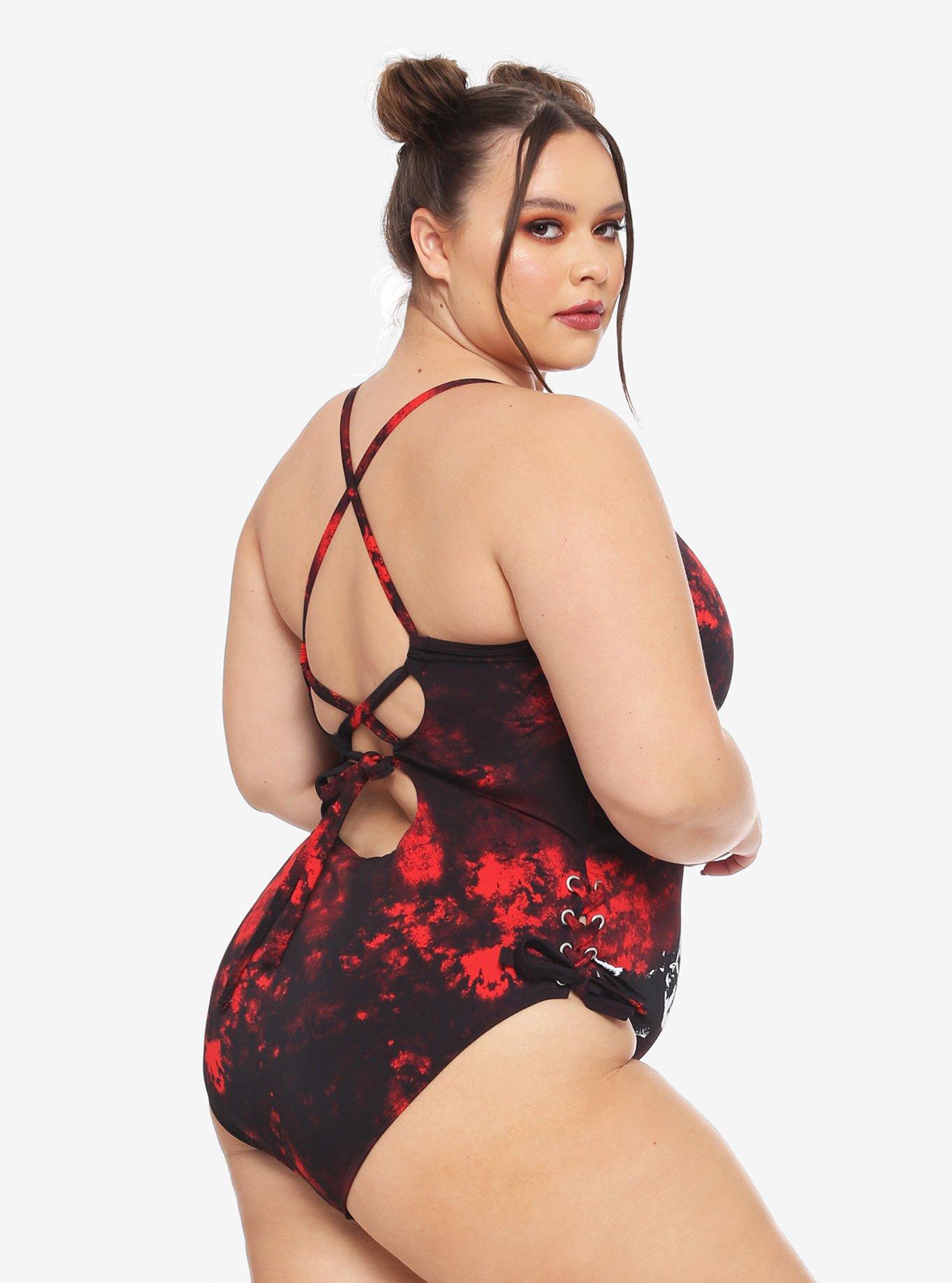 A Nightmare On Elm Street Freddy Glove Swimsuit Plus Size, BLACK, alternate