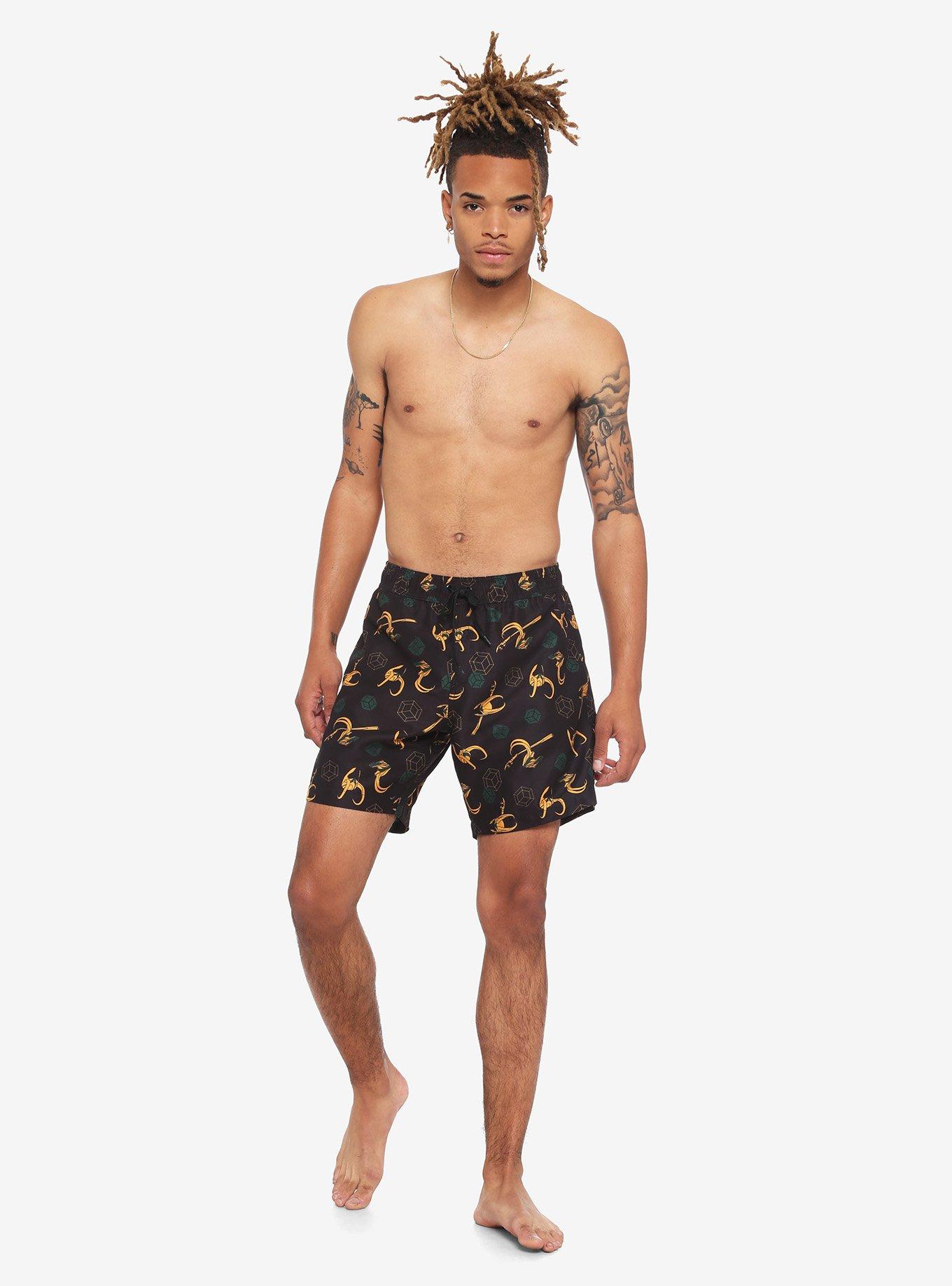 Marvel Loki Helmet Swim Trunks, MULTI, alternate