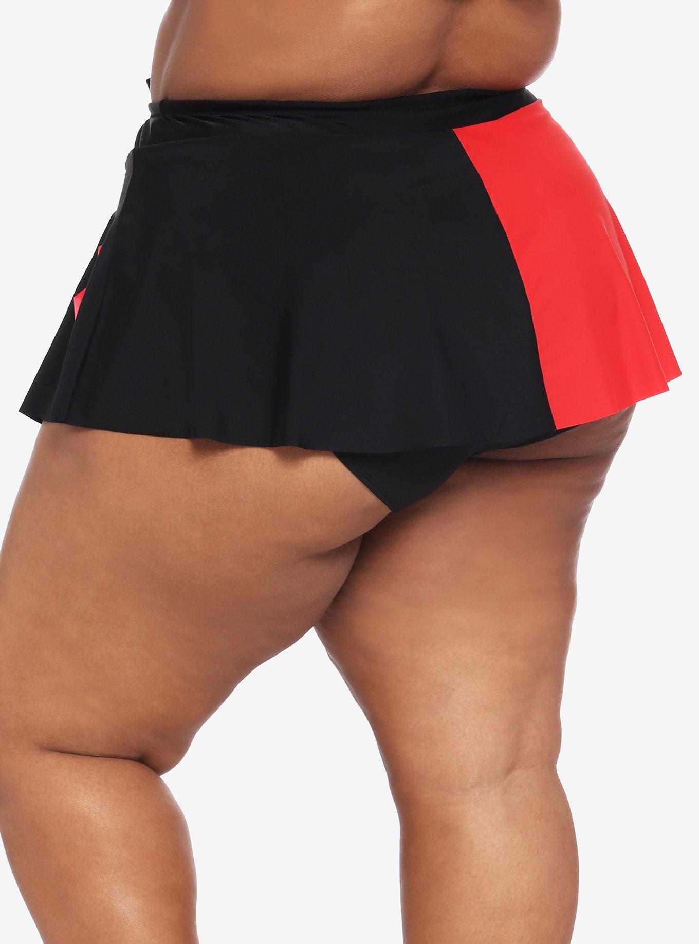DC Comics Harley Quinn Skirted Swim Bottoms Plus Size, MULTI, alternate