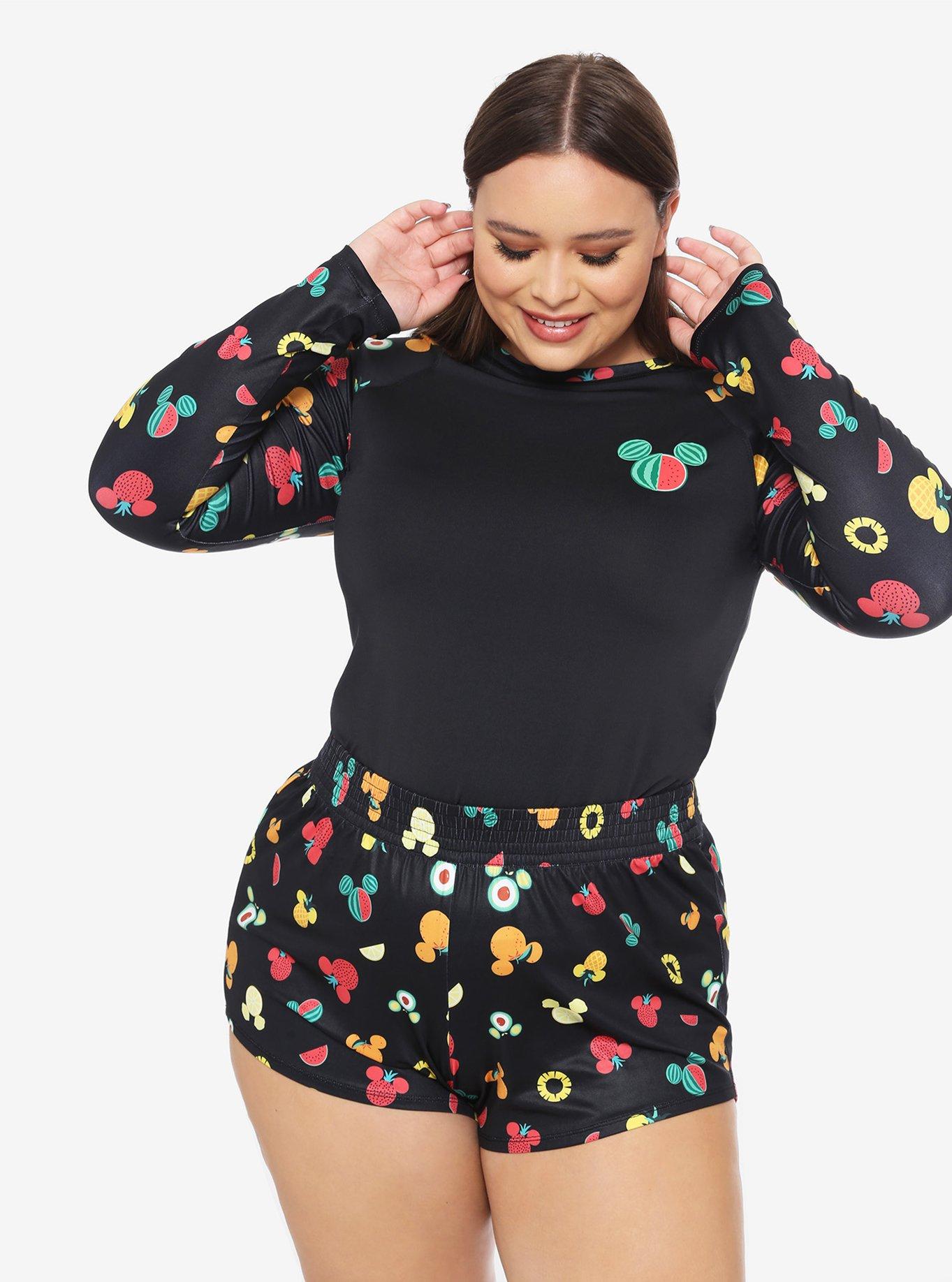 Disney Mickey Mouse Fruit Girls Rash Guard Plus Size, MULTI, alternate