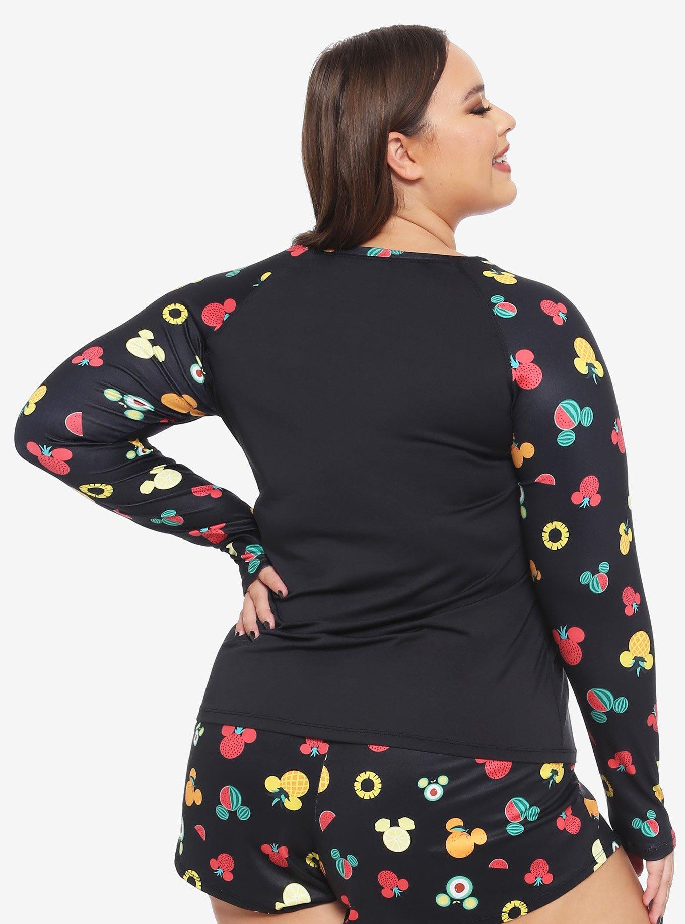 Disney Mickey Mouse Fruit Girls Rash Guard Plus Size, MULTI, alternate