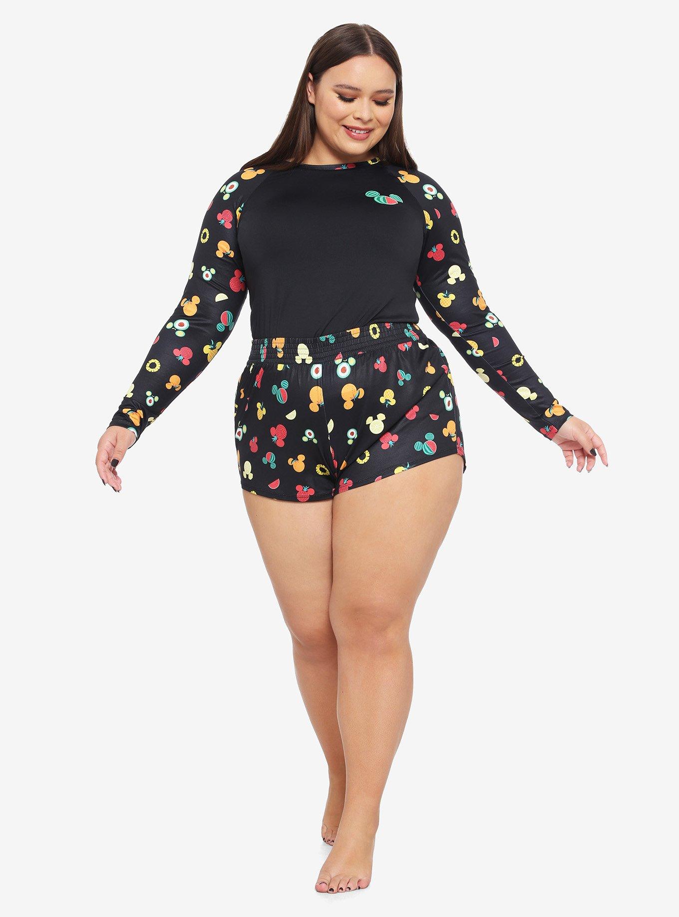 Disney Mickey Mouse Fruit Girls Rash Guard Plus Size, MULTI, alternate