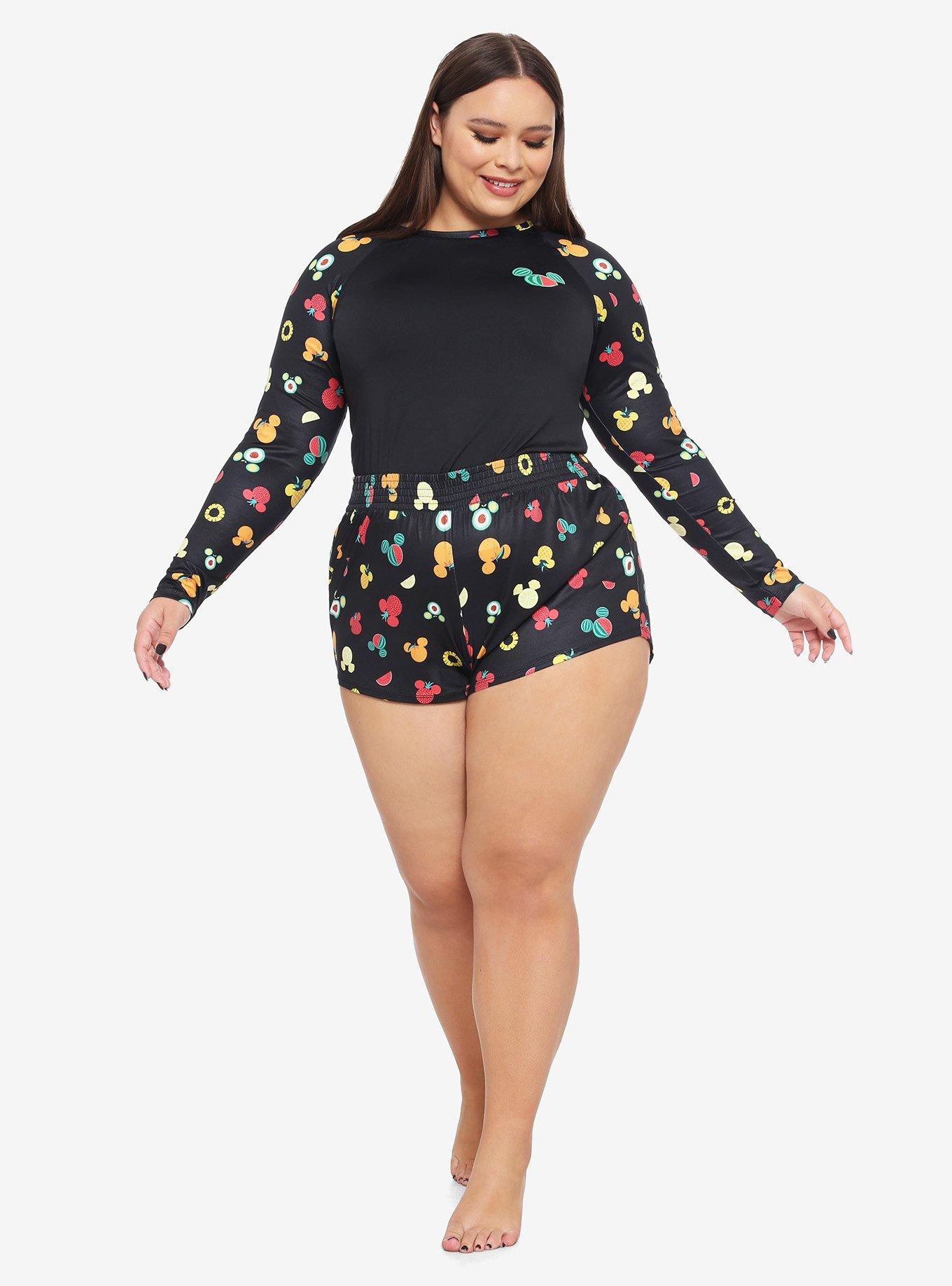 Disney Mickey Mouse Fruit Girls Rash Guard Plus Size, MULTI, alternate