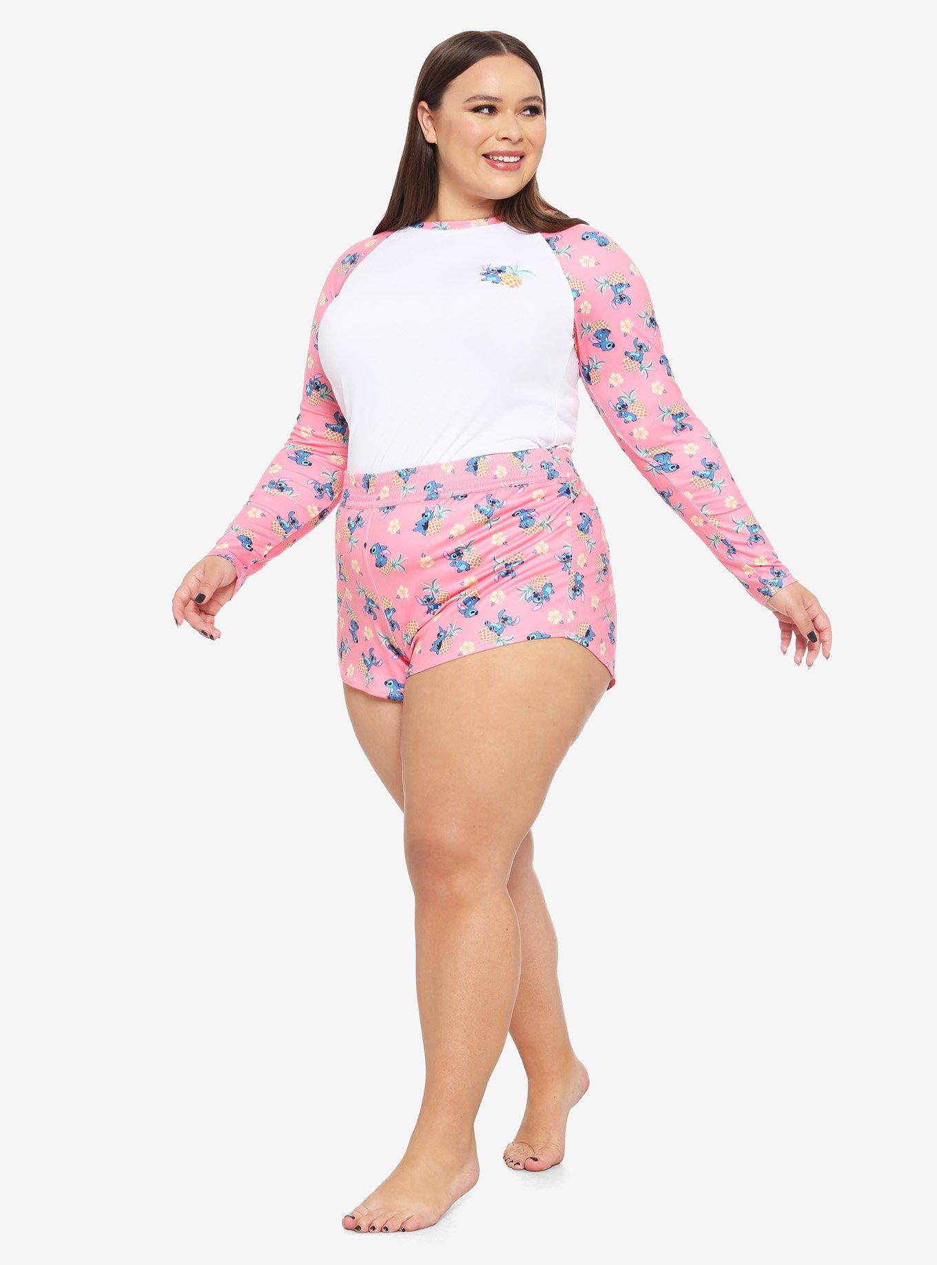 Disney Lilo & Stitch Pineapple Girls Boardshorts Plus Size, MULTI, alternate