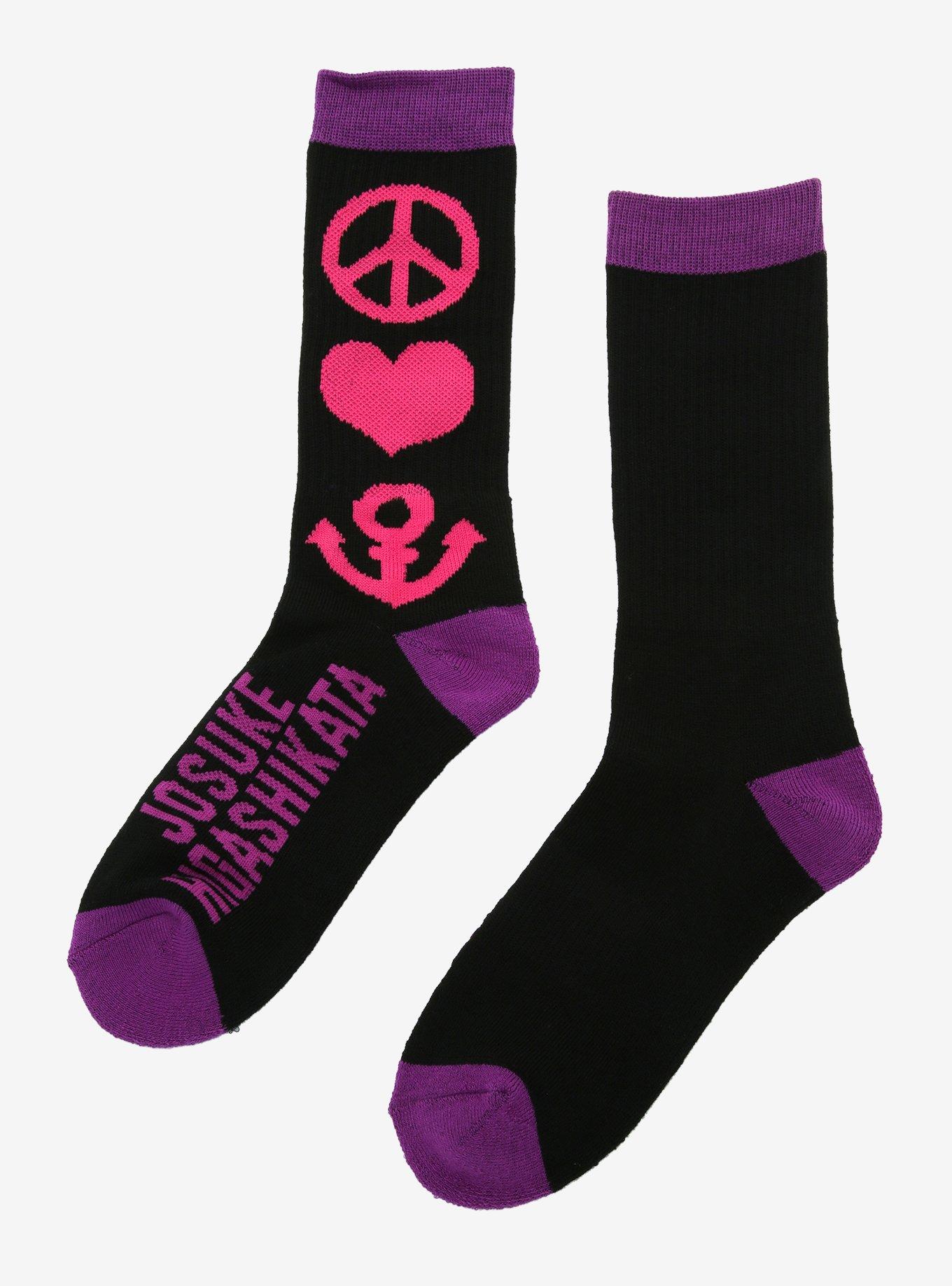 JoJo's Bizarre Adventure Josuke Symbol Crew Socks, , alternate