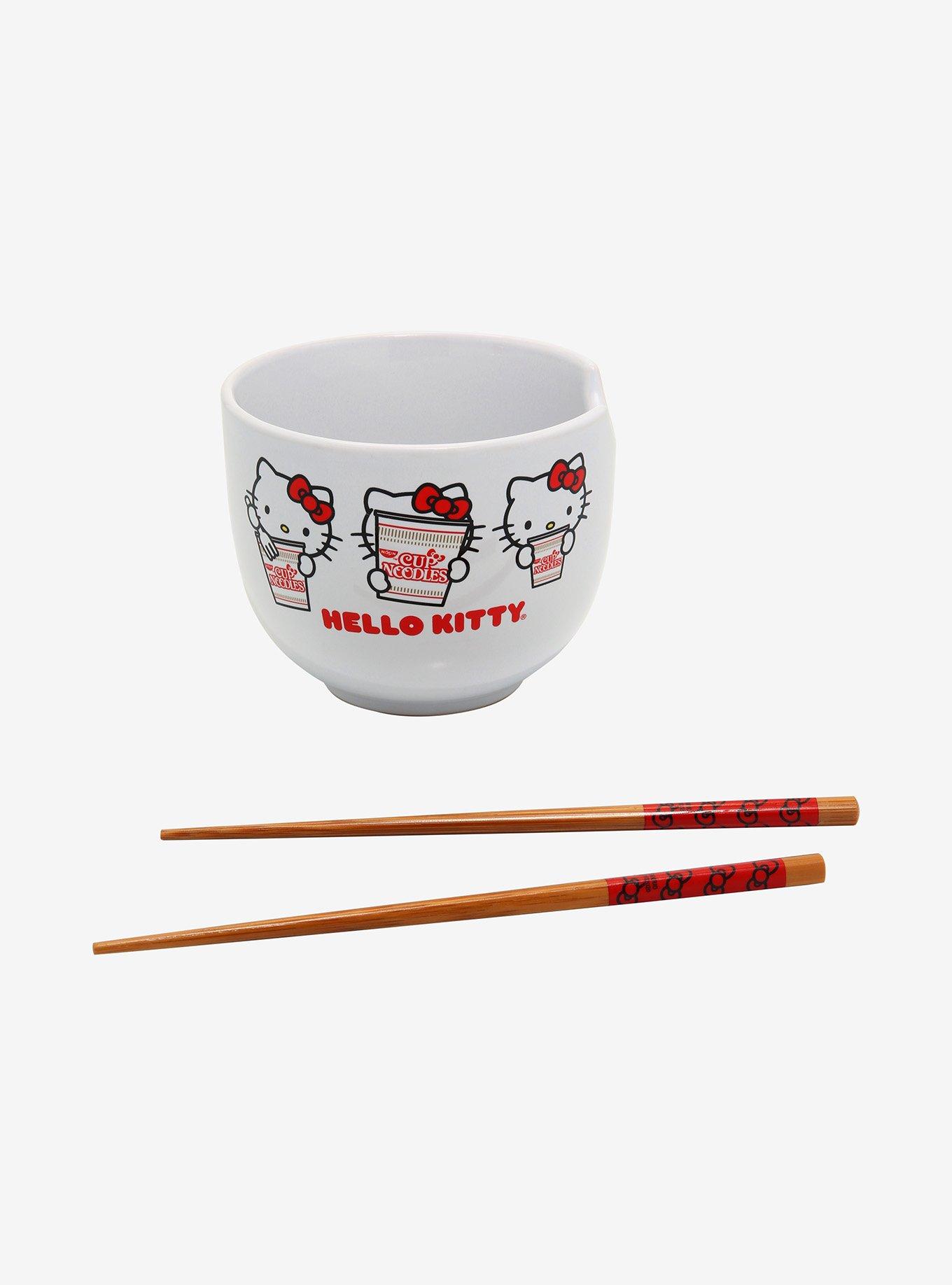 Nissin Cup Noodles X Hello Kitty Ramen Bowl & Chopsticks, , alternate