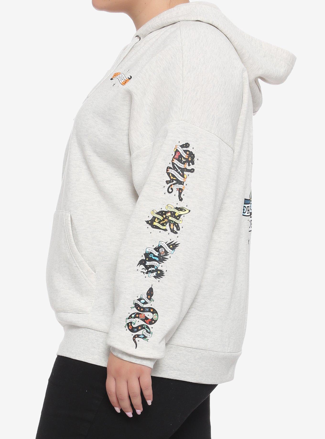 Harry Potter Animal Silhouettes Lace-Up Hoodie Plus Size, MULTI, alternate